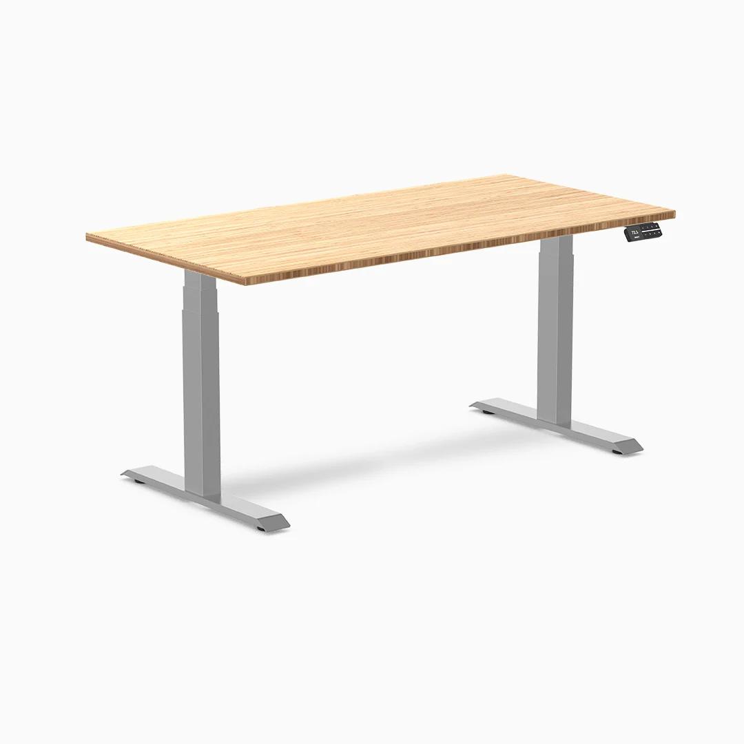 Almost Perfect Desky Dual Bamboo Sit Stand Desk - Image 12