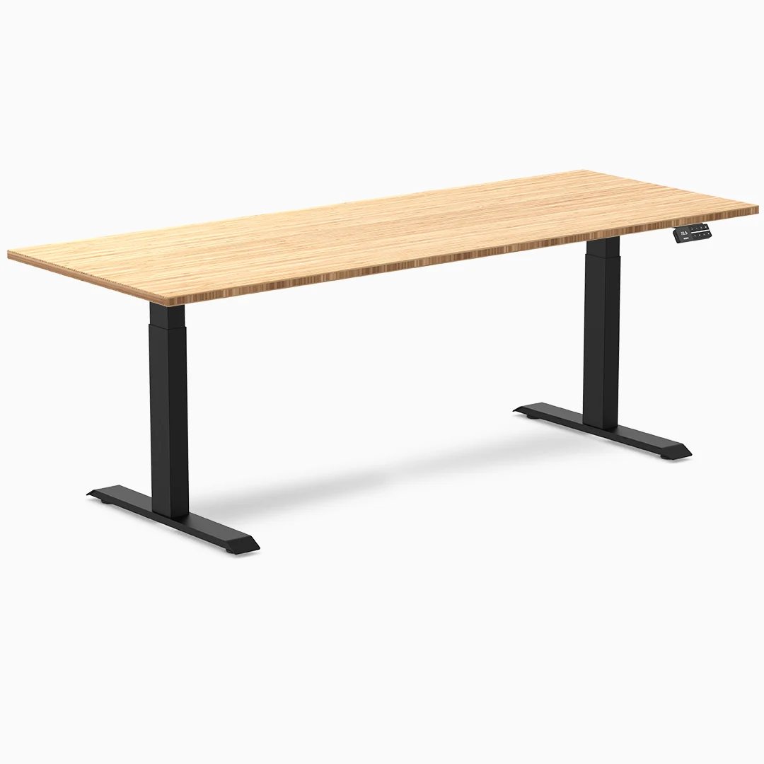 Almost Perfect Desky Dual Bamboo Sit Stand Desk - Image 15