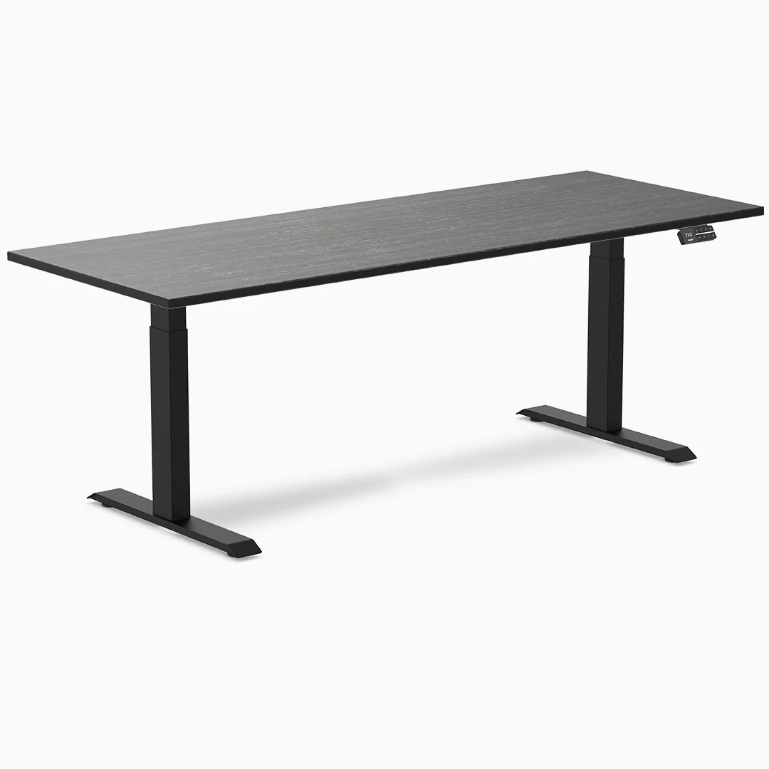 Almost Perfect Desky Dual Bamboo Sit Stand Desk - Image 27