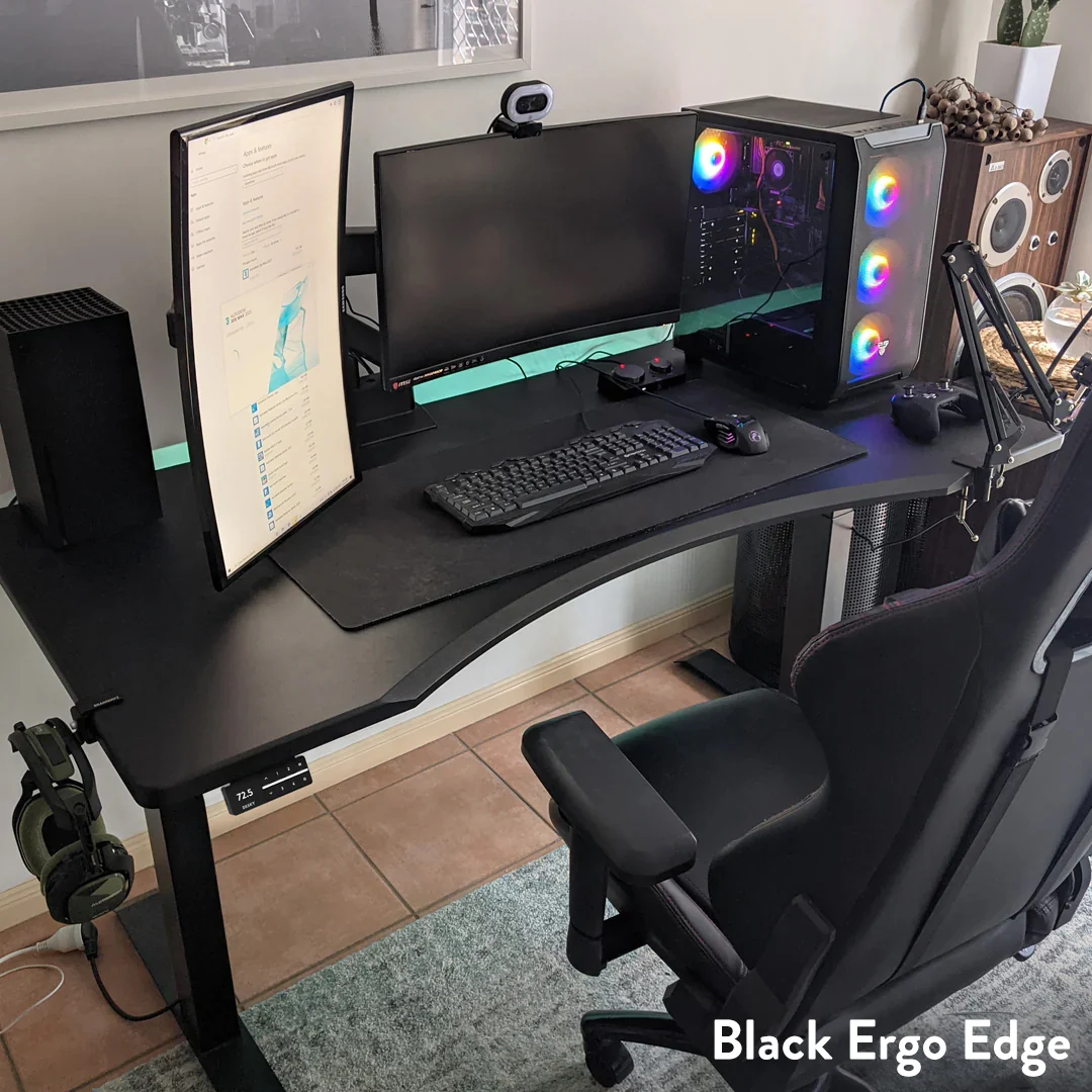 Almost Perfect Desky Dual Ergo Edge Sit Stand Desk - Image 5