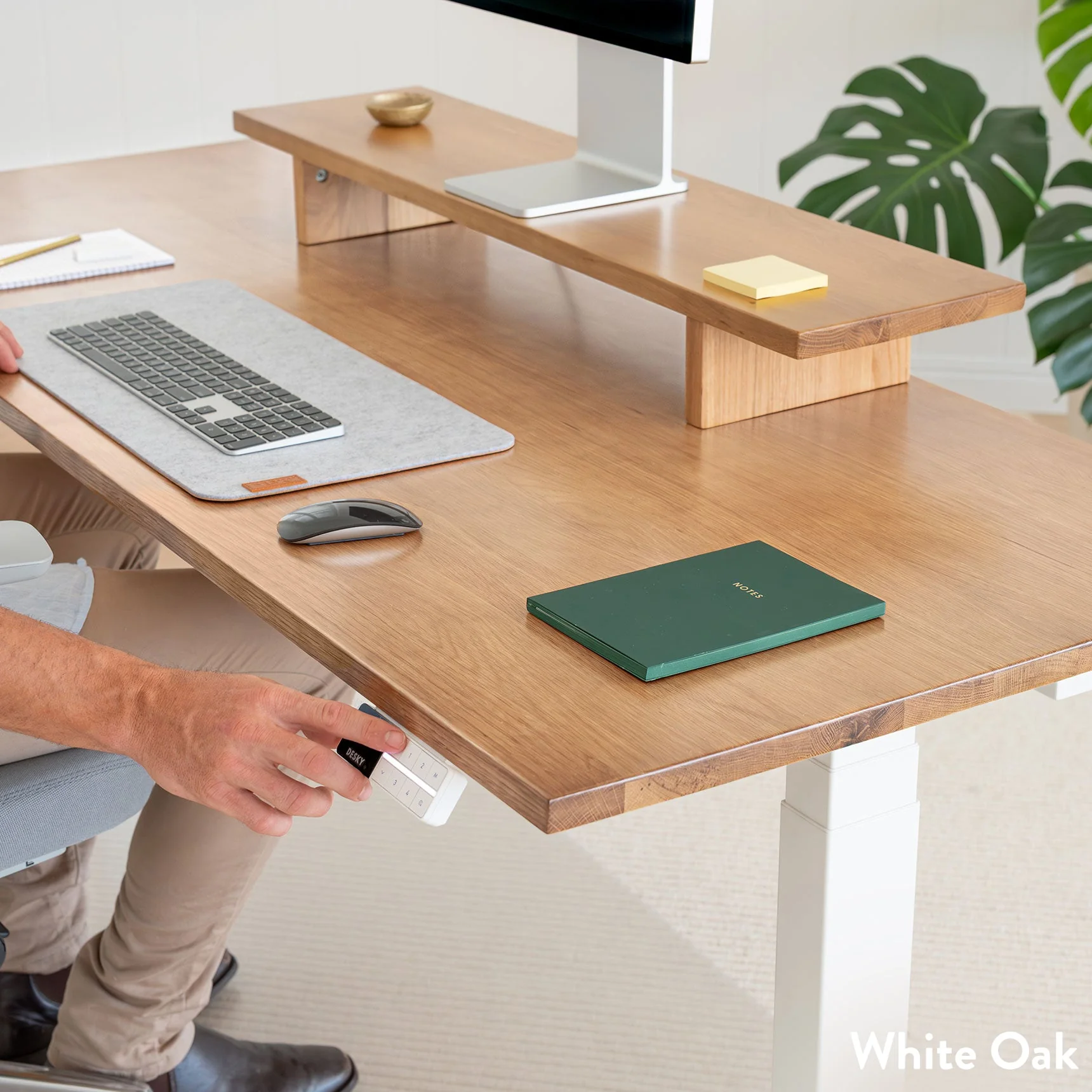 Almost Perfect Desky Dual Hardwood Sit Stand Desk - Image 12