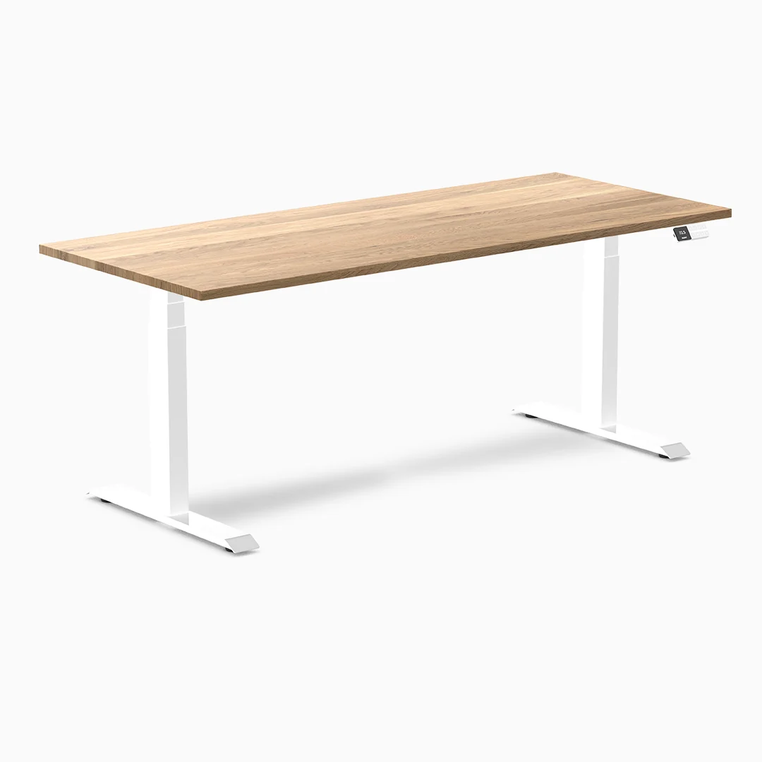 Almost Perfect Desky Dual Hardwood Sit Stand Desk - Image 57