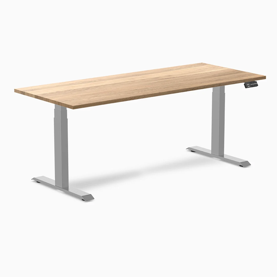 Almost Perfect Desky Dual Hardwood Sit Stand Desk - Image 58