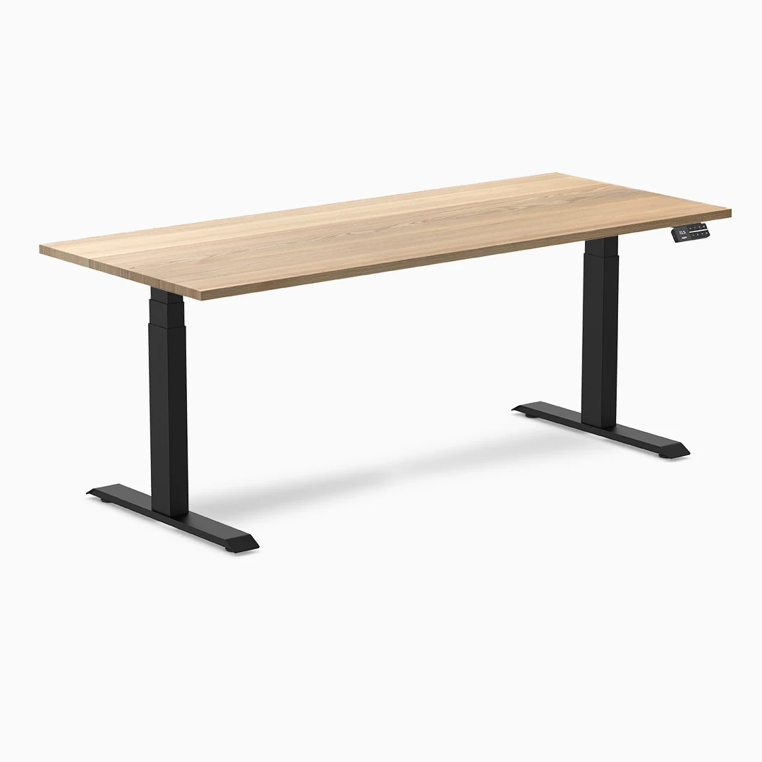 Almost Perfect Desky Dual Hardwood Sit Stand Desk - Image 68