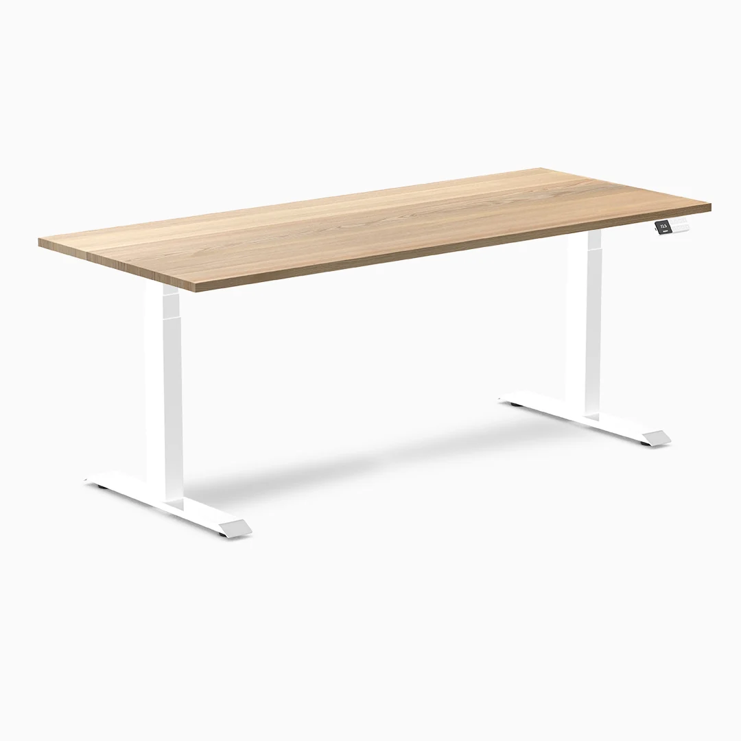 Almost Perfect Desky Dual Hardwood Sit Stand Desk - Image 69