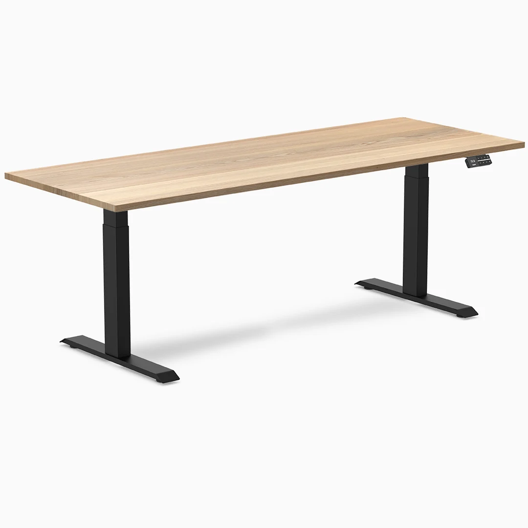 Almost Perfect Desky Dual Hardwood Sit Stand Desk - Image 71