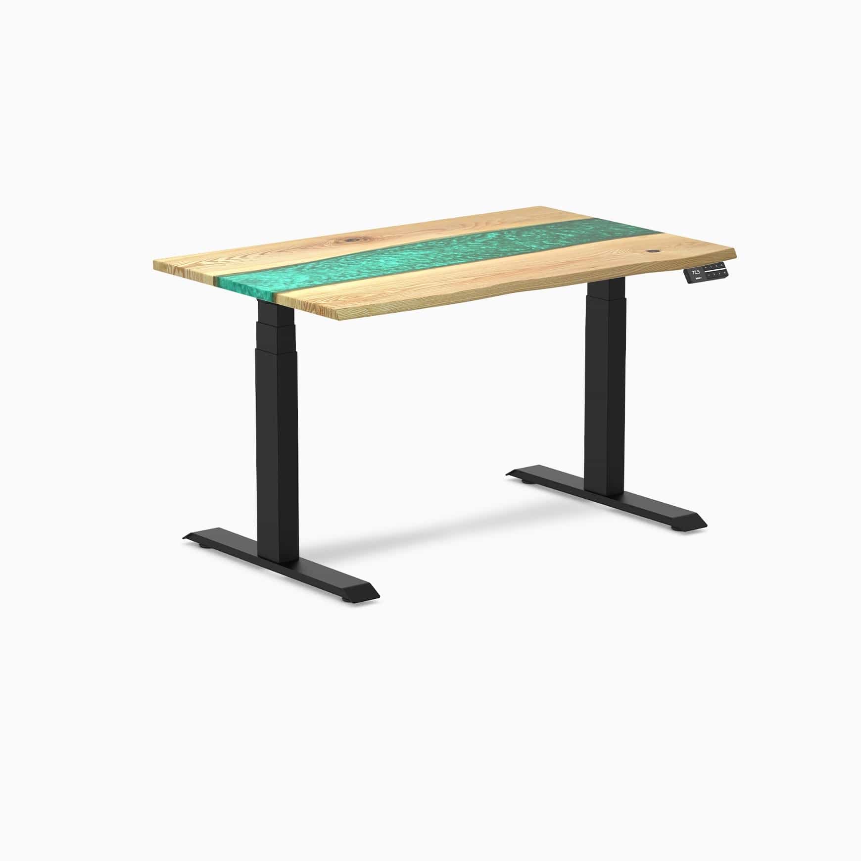 Almost Perfect Desky Dual Resin Hardwood Sit Stand Desk - Image 21