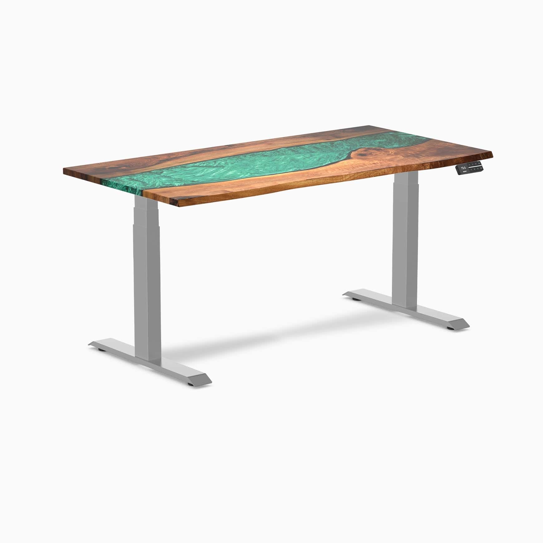 Almost Perfect Desky Dual Resin Hardwood Sit Stand Desk - Image 38