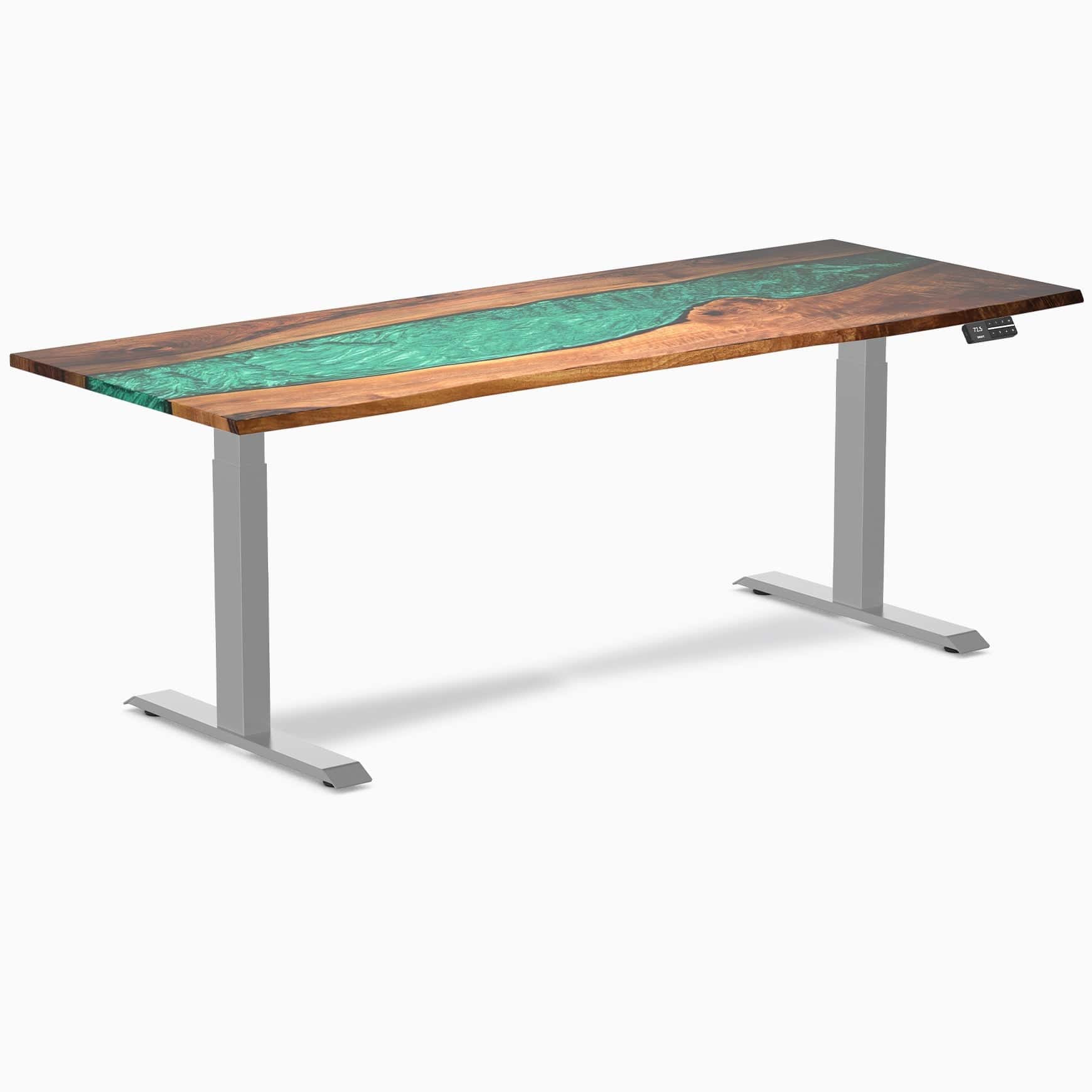 Almost Perfect Desky Dual Resin Hardwood Sit Stand Desk - Image 44