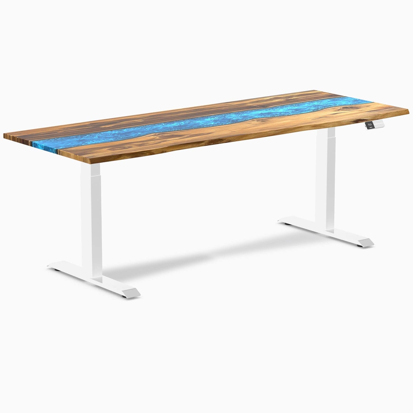 Almost Perfect Desky Dual Resin Hardwood Sit Stand Desk - Image 55