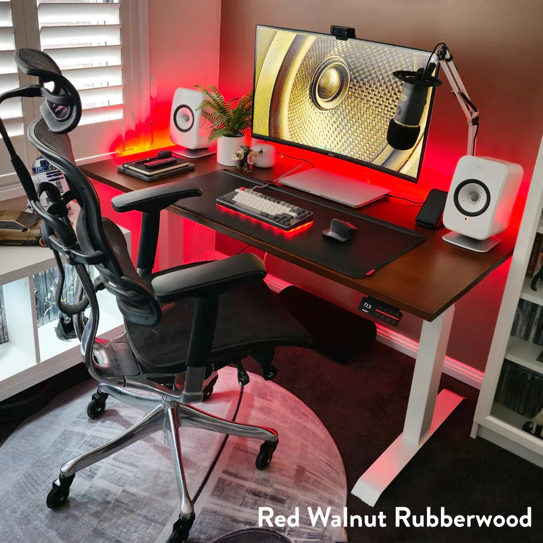Almost Perfect Desky Dual Rubberwood Sit Stand Desk - Image 12