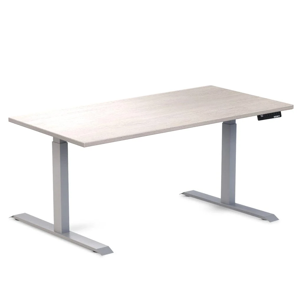 Almost Perfect Desky Dual Rubberwood Sit Stand Desk - Image 15