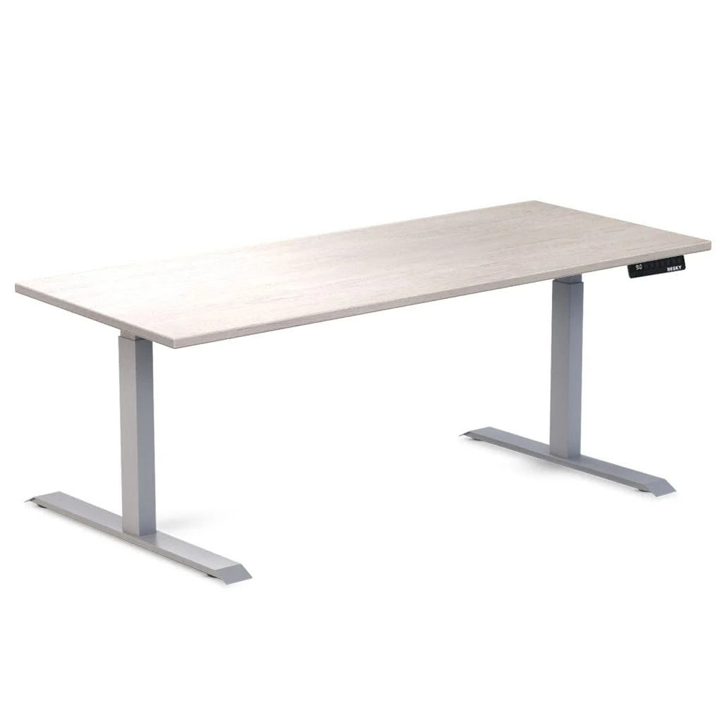 Almost Perfect Desky Dual Rubberwood Sit Stand Desk - Image 16