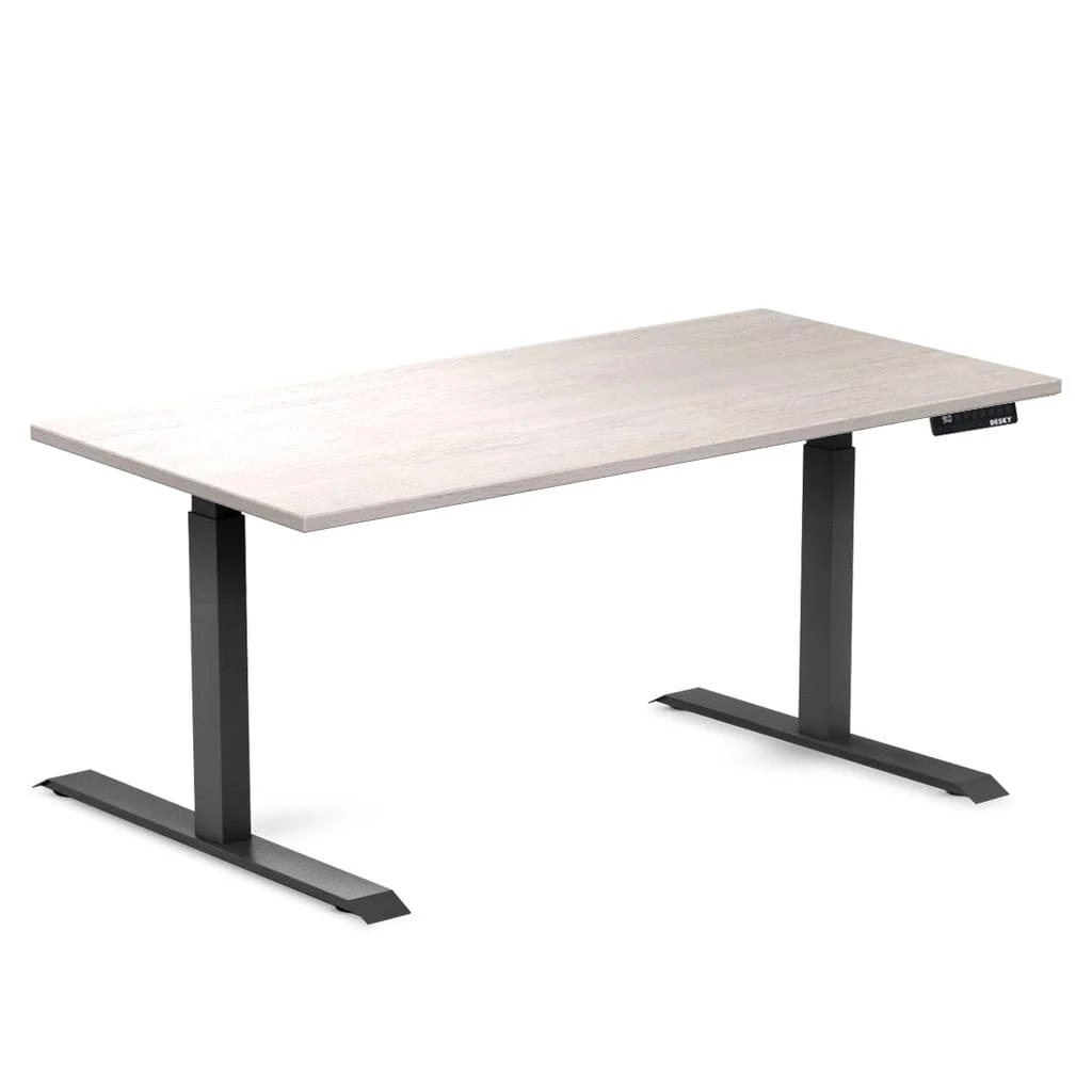 Almost Perfect Desky Dual Rubberwood Sit Stand Desk - Image 18