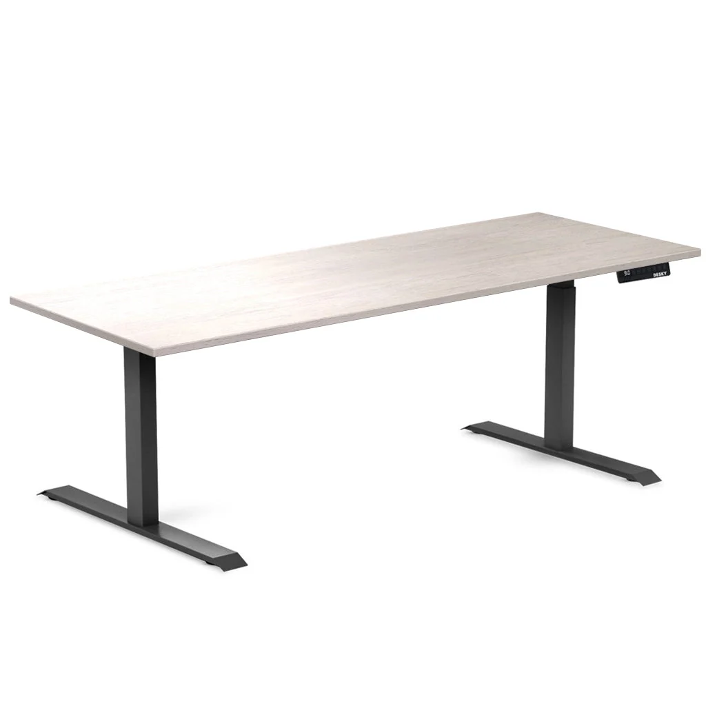 Almost Perfect Desky Dual Rubberwood Sit Stand Desk - Image 24