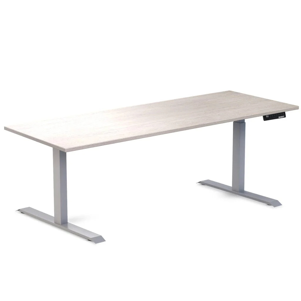 Almost Perfect Desky Dual Rubberwood Sit Stand Desk - Image 25