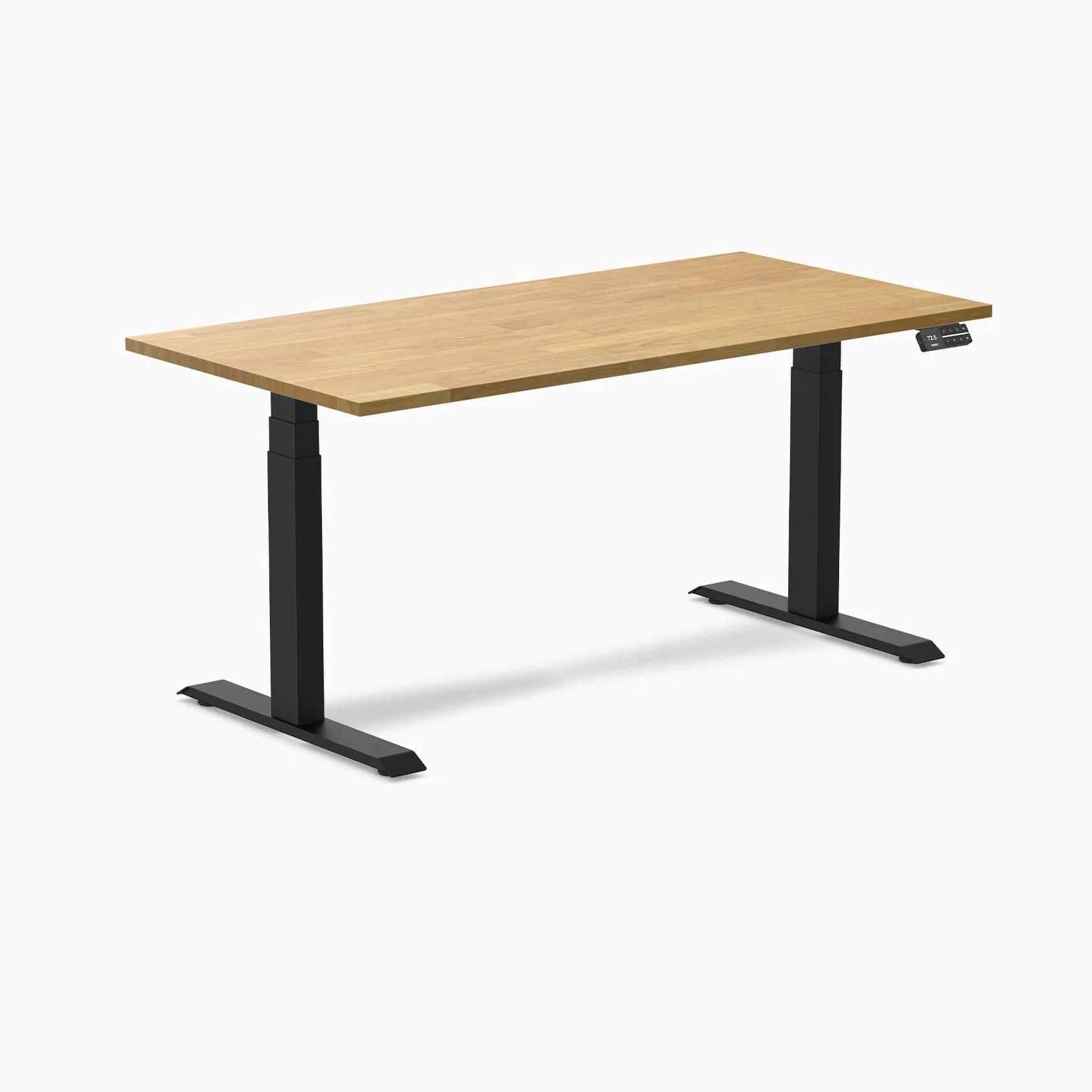 Almost Perfect Desky Dual Rubberwood Sit Stand Desk - Image 29