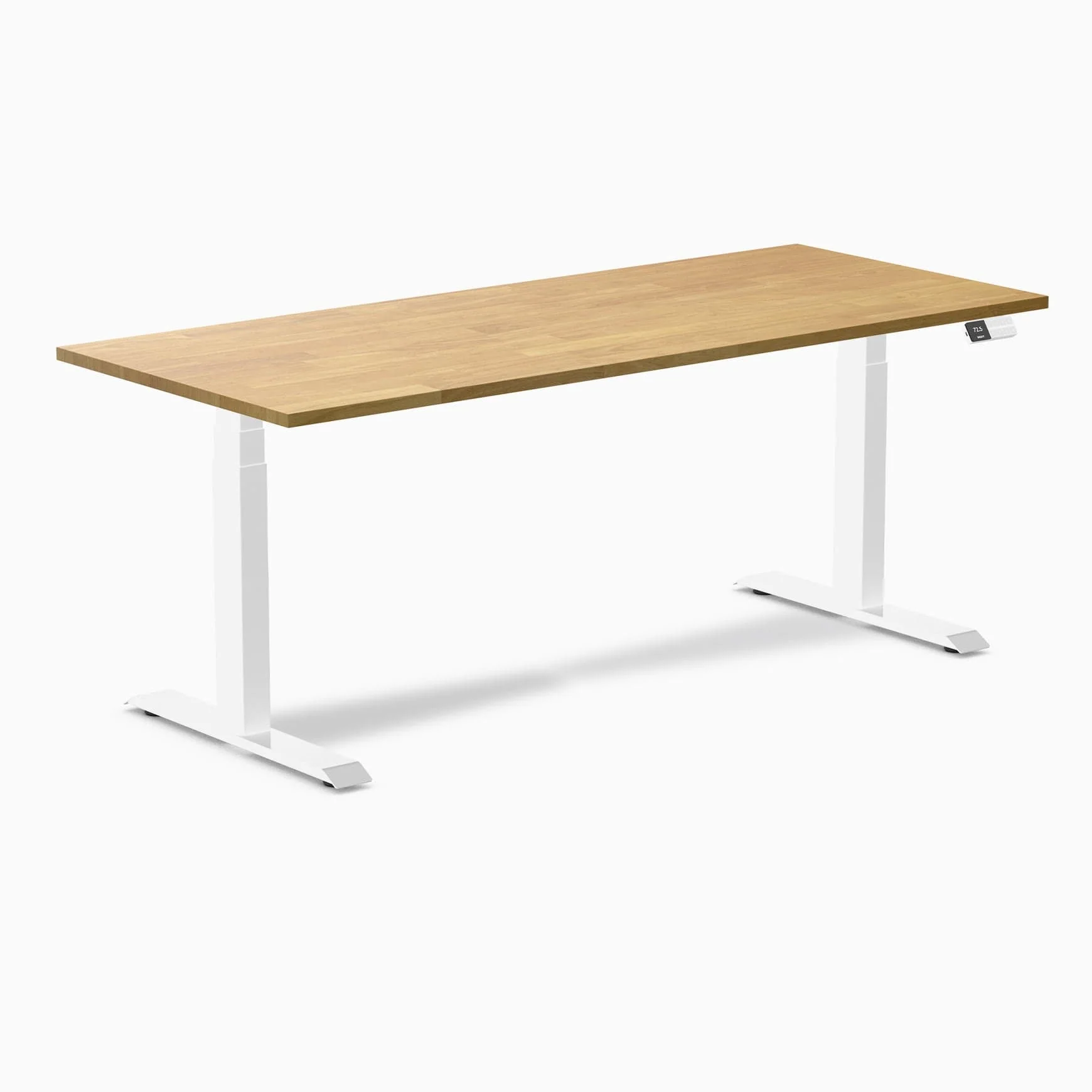Almost Perfect Desky Dual Rubberwood Sit Stand Desk - Image 33