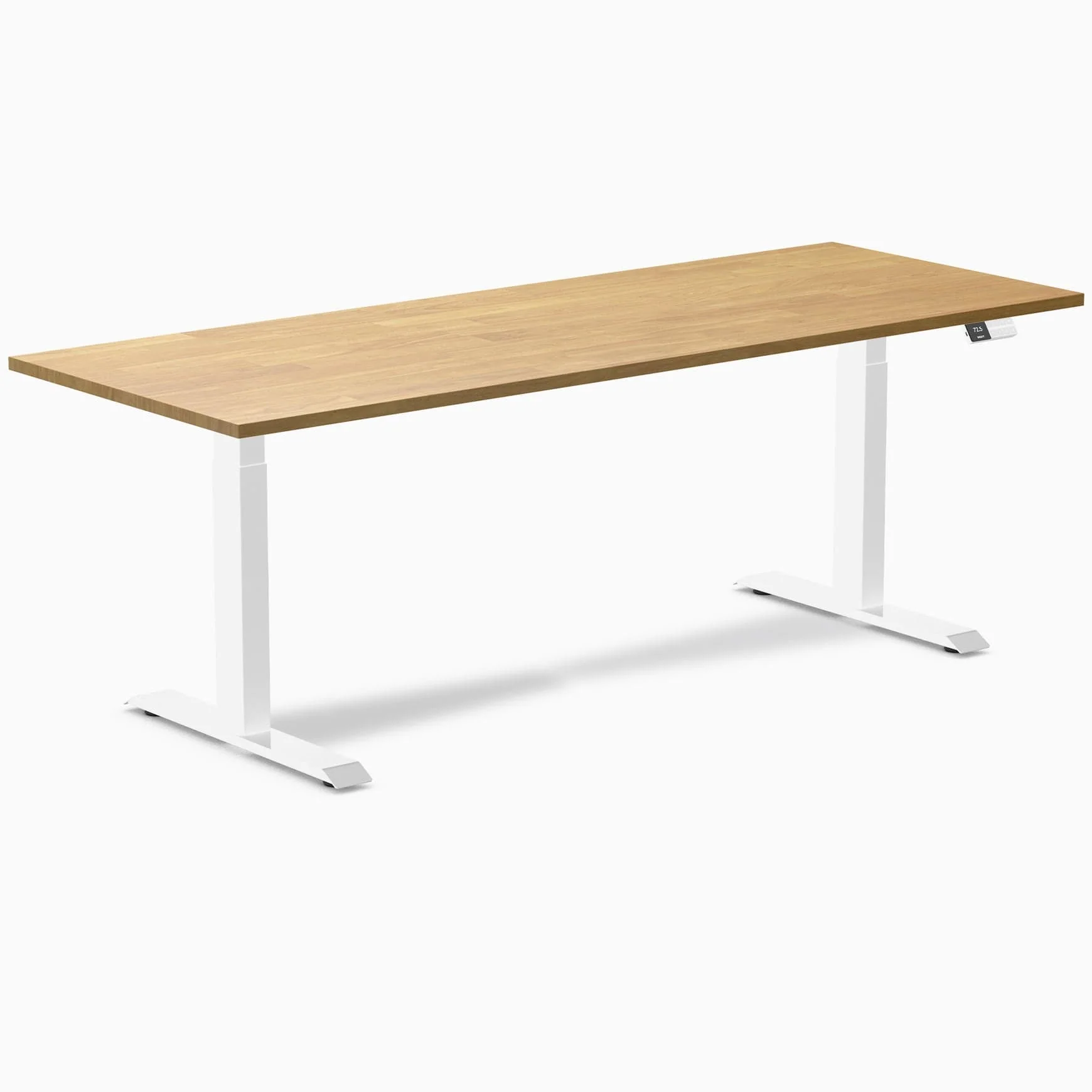 Almost Perfect Desky Dual Rubberwood Sit Stand Desk - Image 36