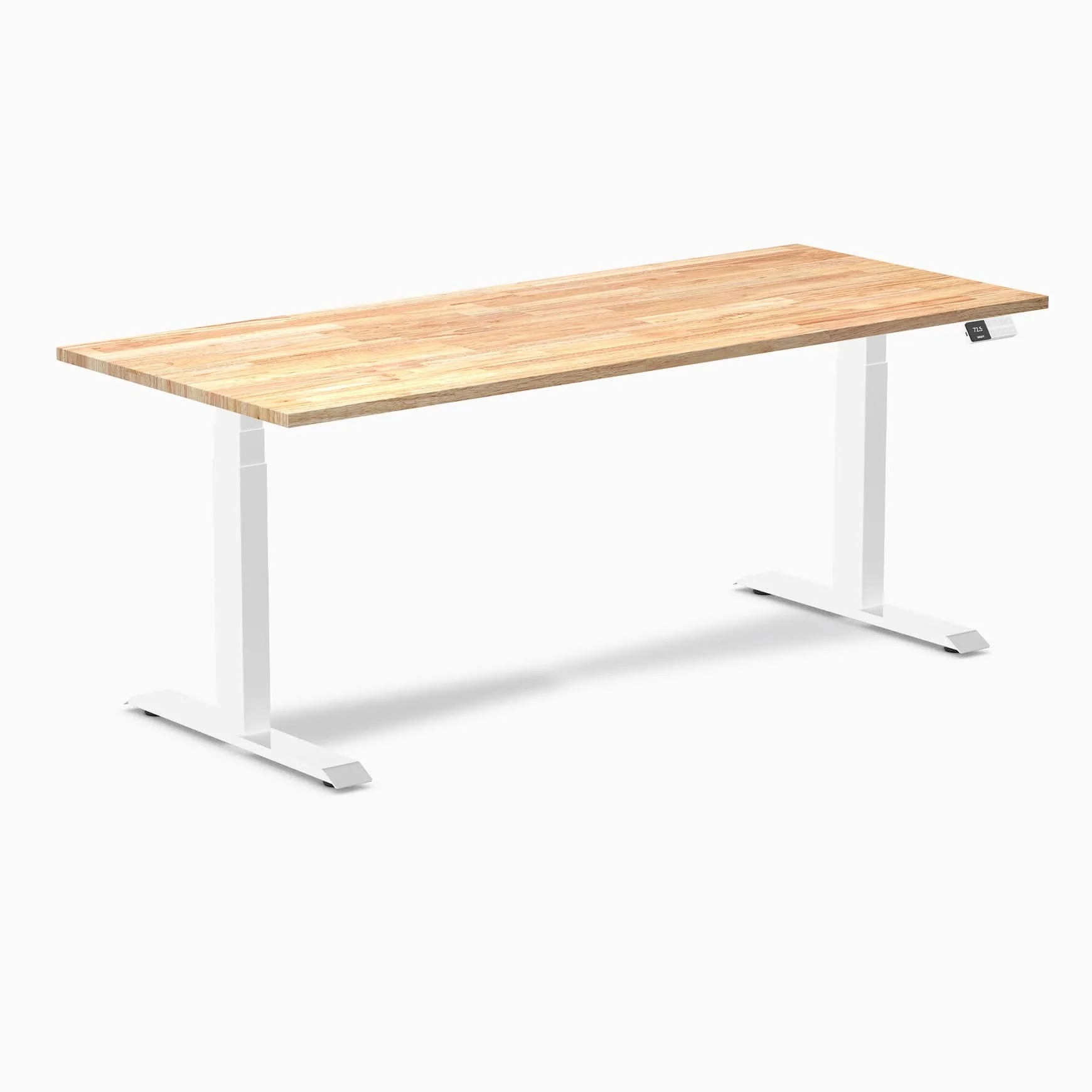 Almost Perfect Desky Dual Rubberwood Sit Stand Desk - Image 45