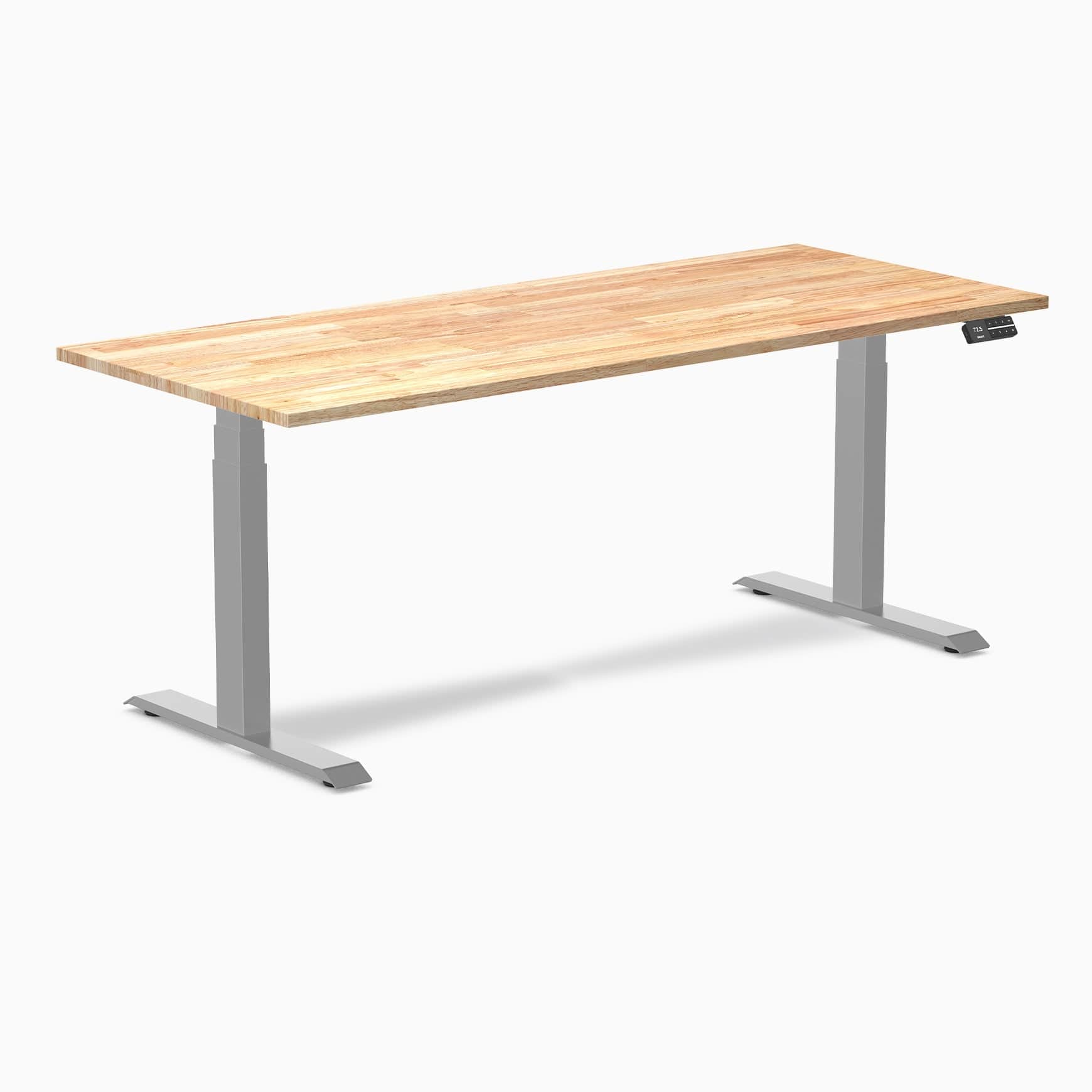 Almost Perfect Desky Dual Rubberwood Sit Stand Desk - Image 46