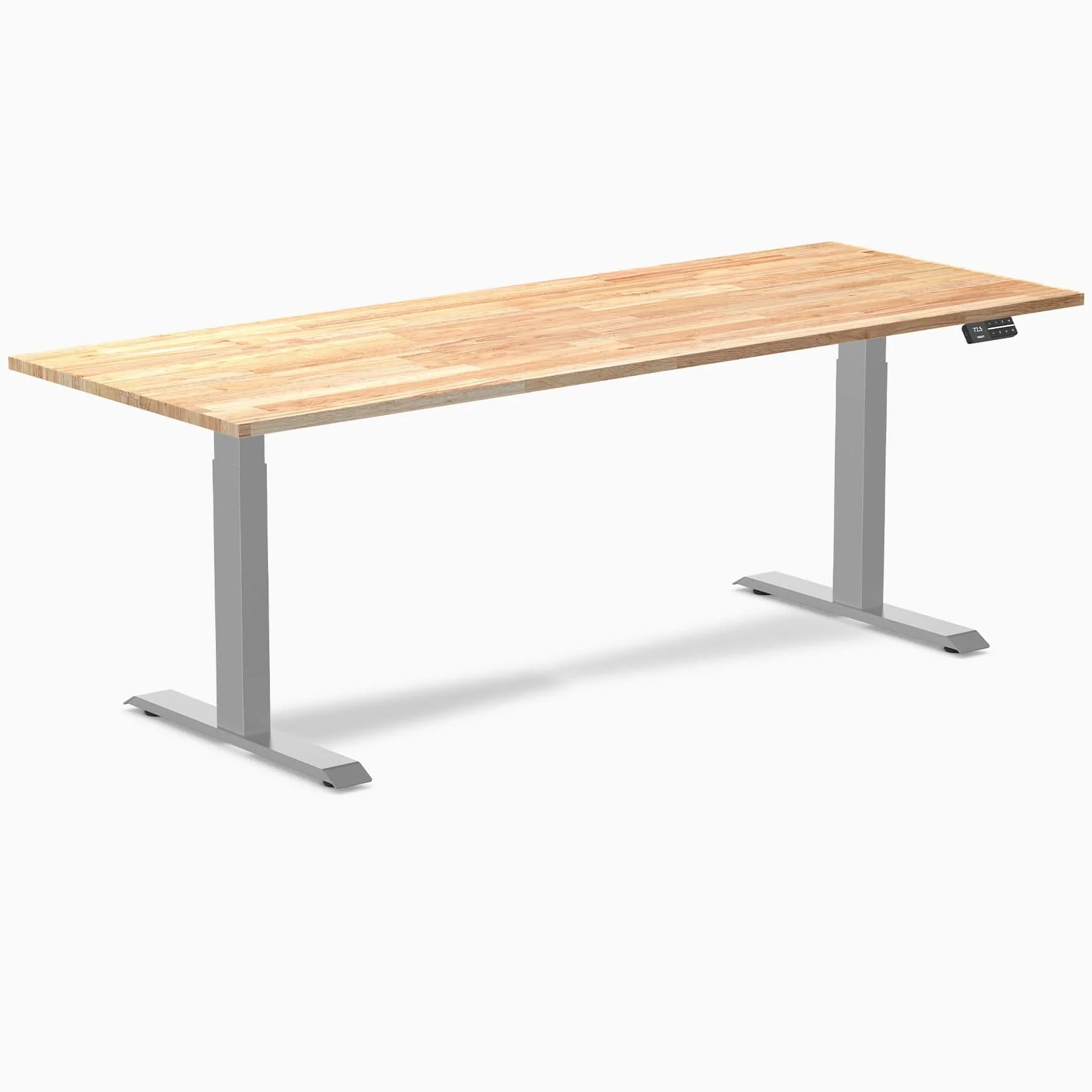 Almost Perfect Desky Dual Rubberwood Sit Stand Desk - Image 49