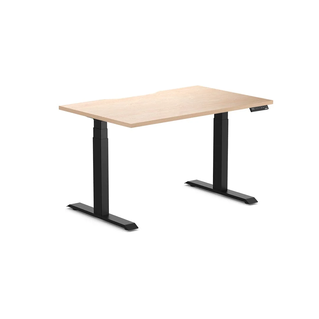 Almost Perfect Desky Dual Scalloped Melamine Sit Stand Desk - Image 15