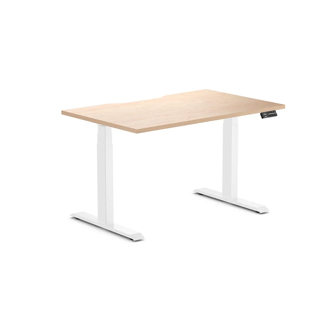 Almost Perfect Desky Dual Scalloped Melamine Sit Stand Desk - Image 16