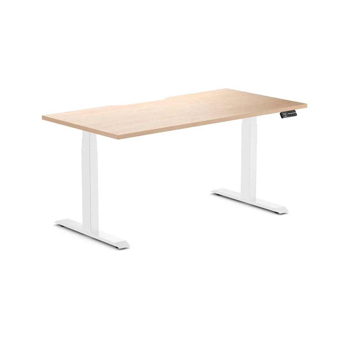 Almost Perfect Desky Dual Scalloped Melamine Sit Stand Desk - Image 19
