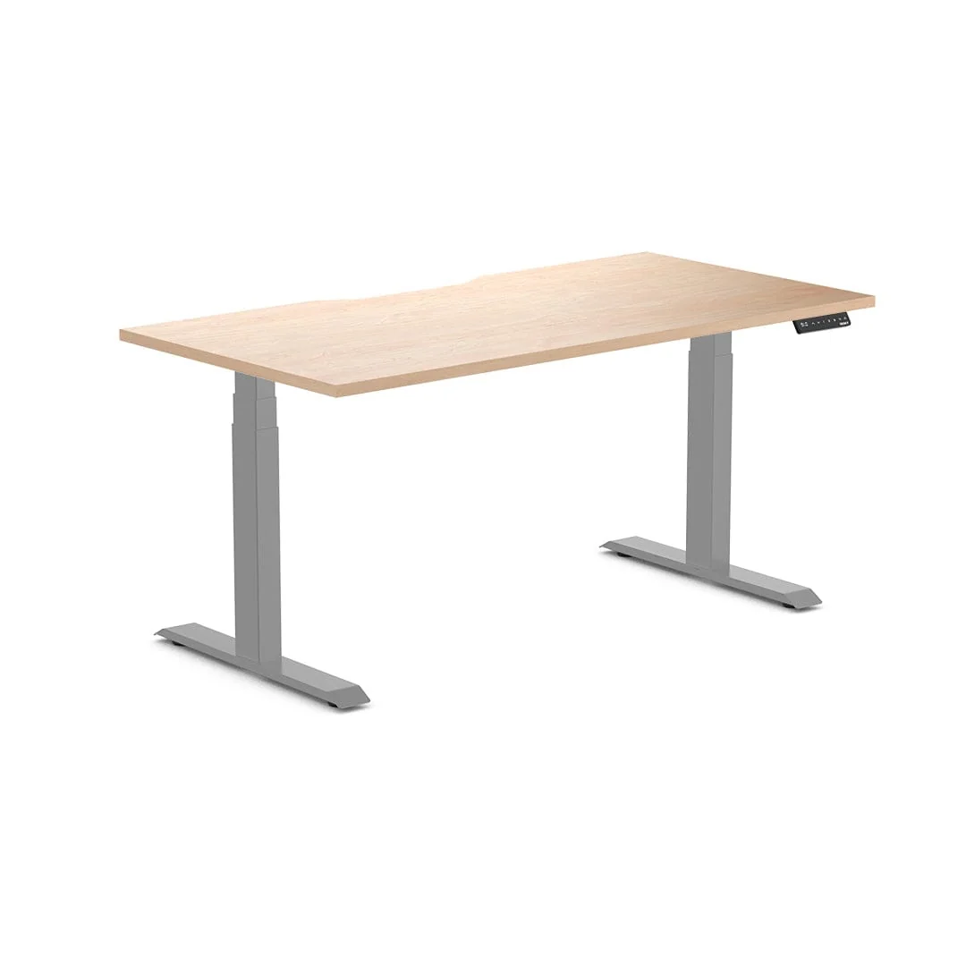 Almost Perfect Desky Dual Scalloped Melamine Sit Stand Desk - Image 20