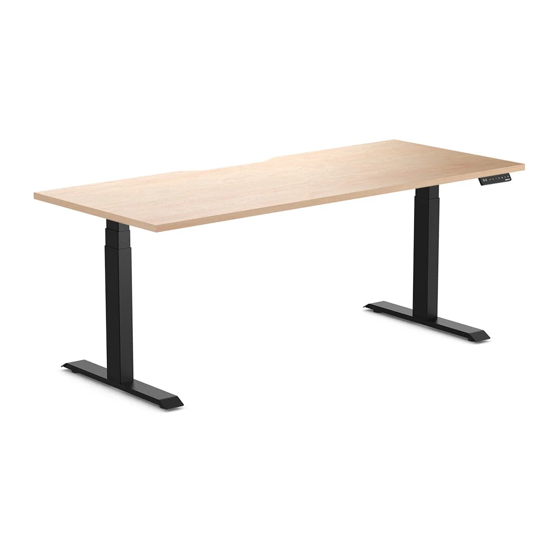Almost Perfect Desky Dual Scalloped Melamine Sit Stand Desk - Image 21
