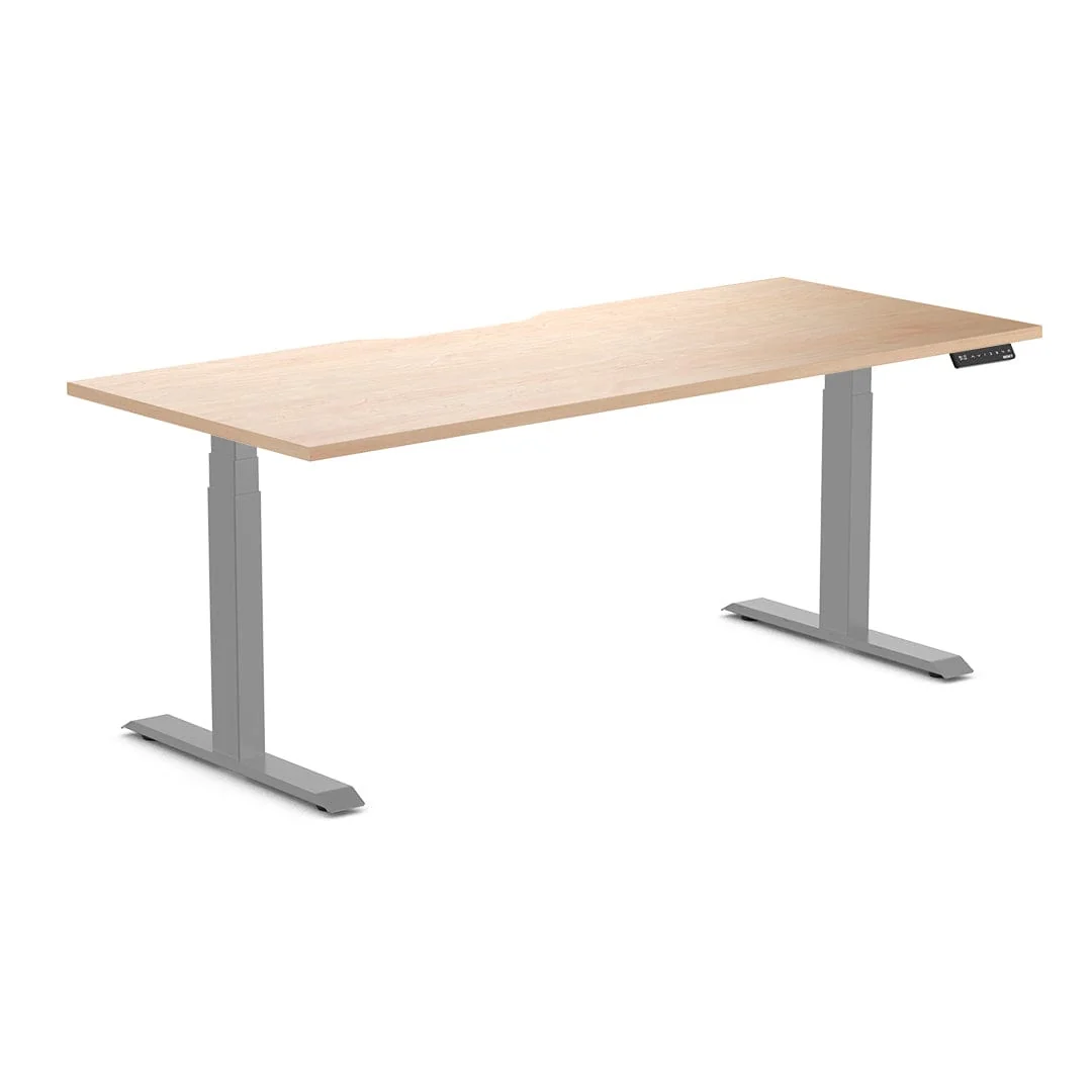 Almost Perfect Desky Dual Scalloped Melamine Sit Stand Desk - Image 23