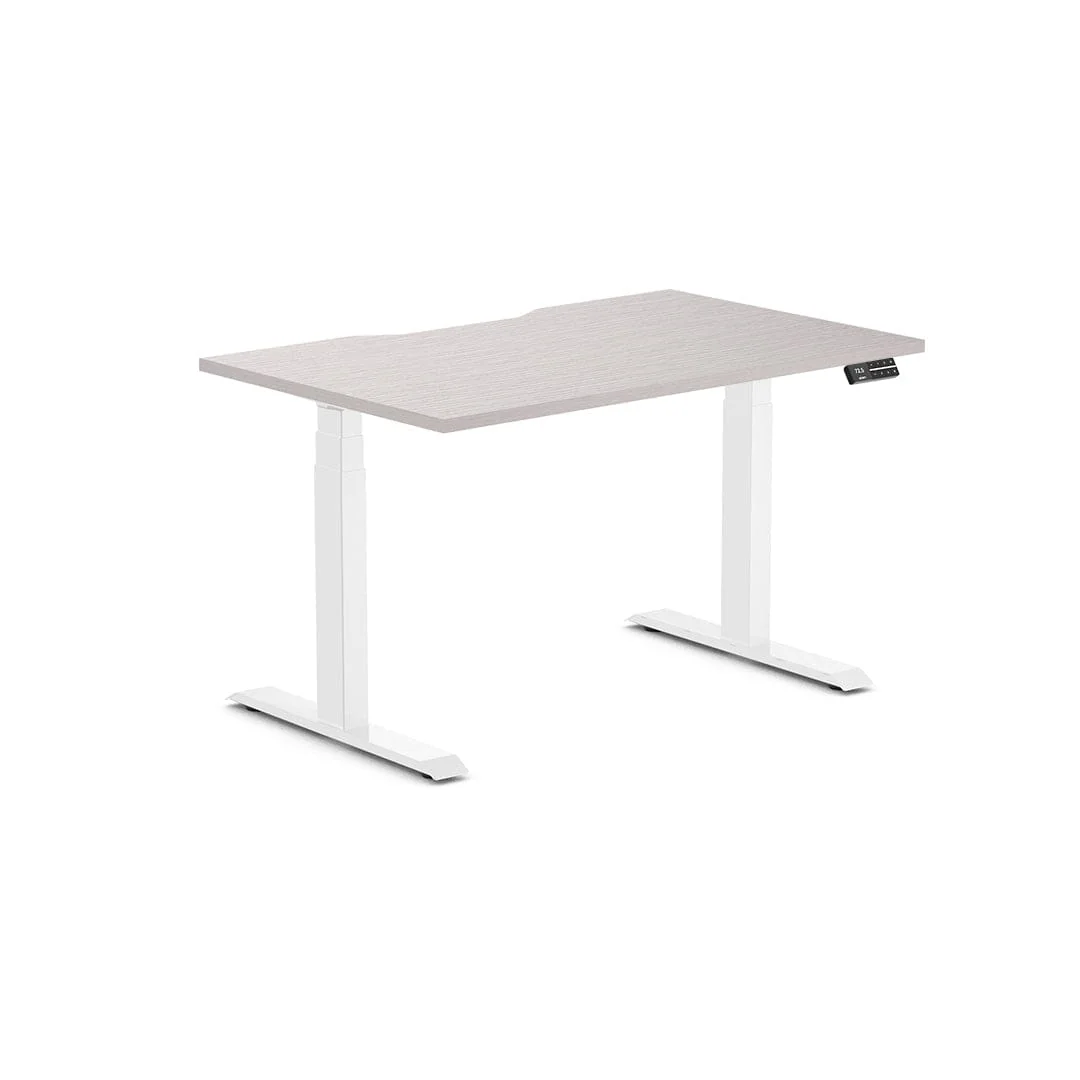 Almost Perfect Desky Dual Scalloped Melamine Sit Stand Desk - Image 25