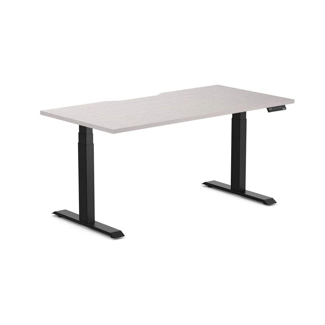 Almost Perfect Desky Dual Scalloped Melamine Sit Stand Desk - Image 27