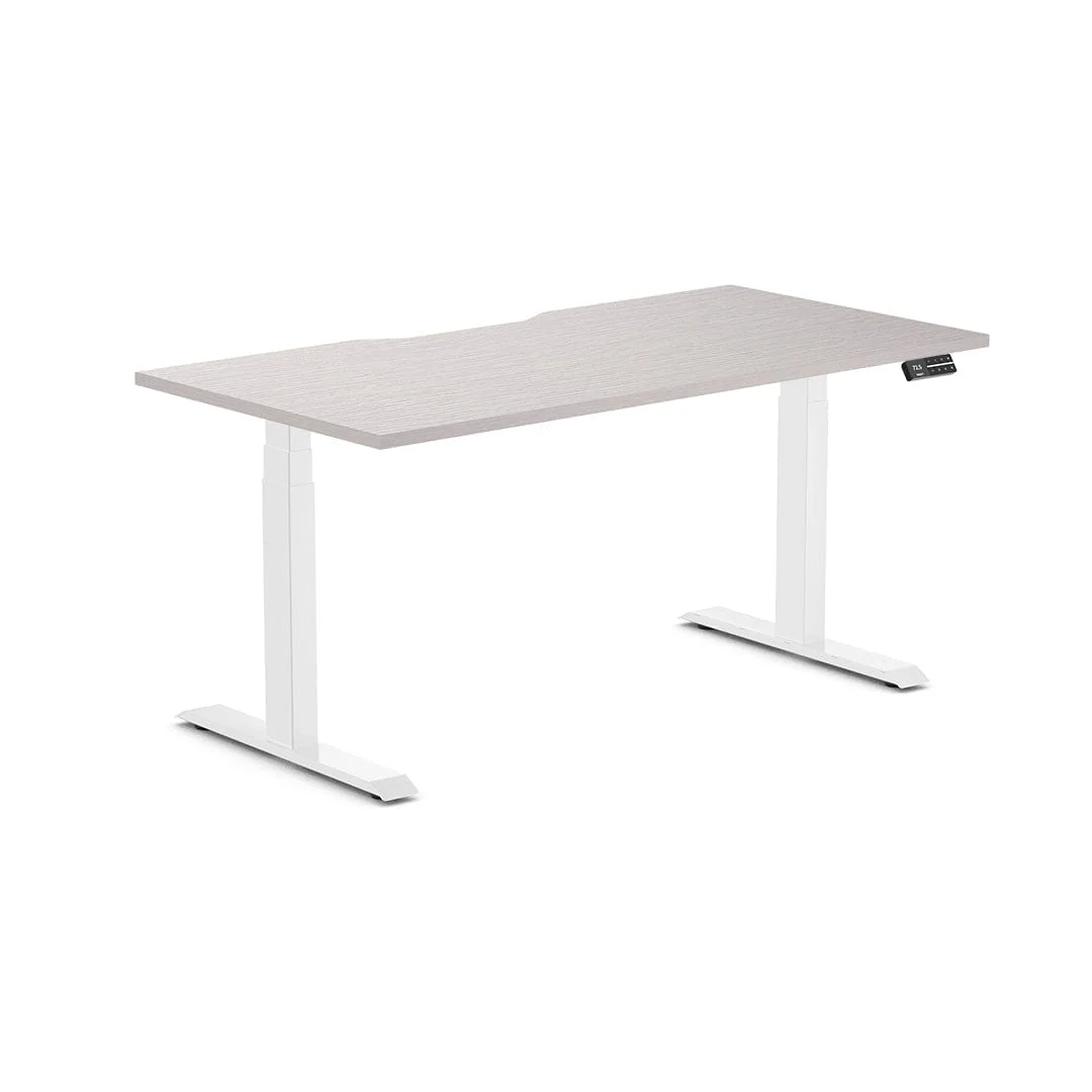 Almost Perfect Desky Dual Scalloped Melamine Sit Stand Desk - Image 28