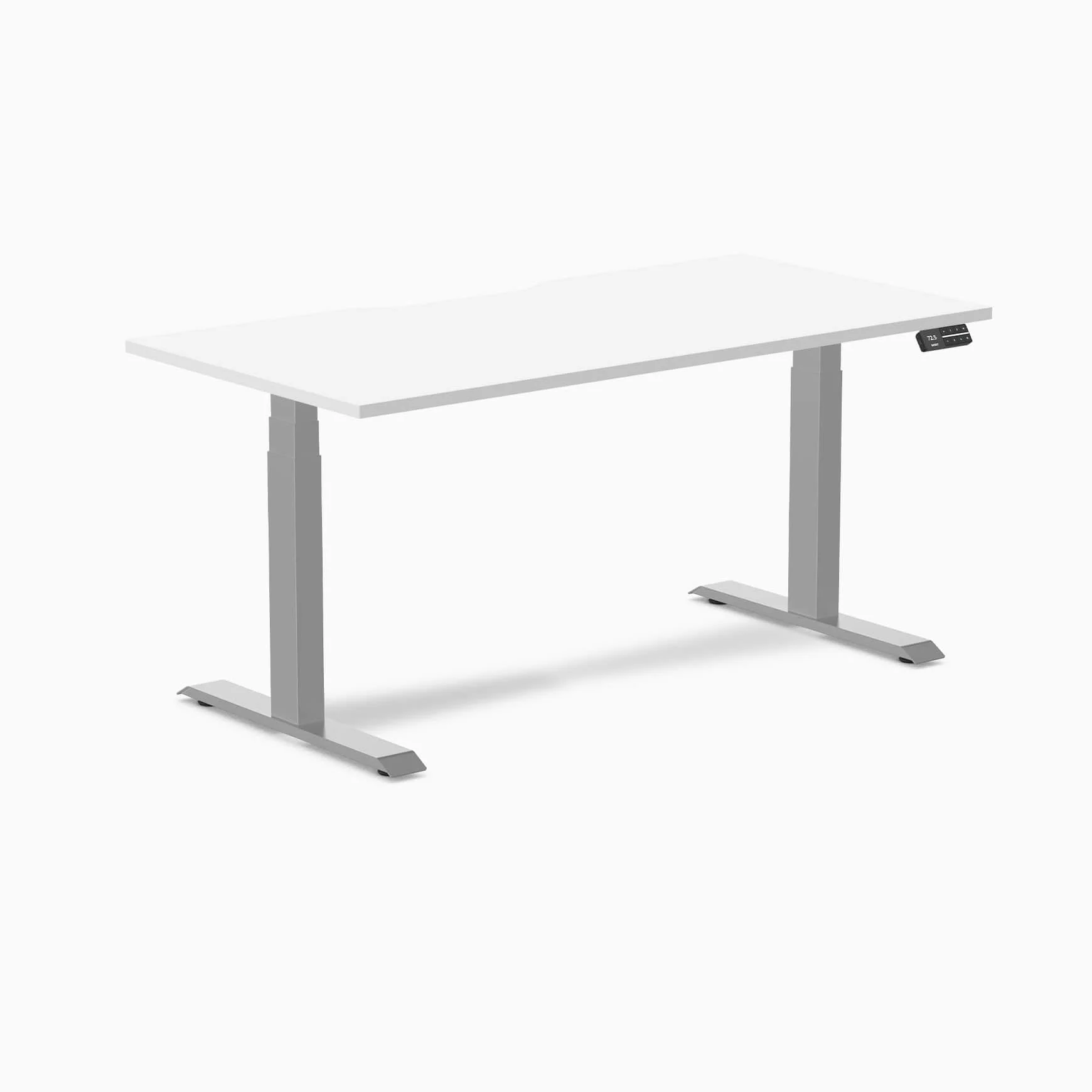 Almost Perfect Desky Dual Scalloped Melamine Sit Stand Desk - Image 38