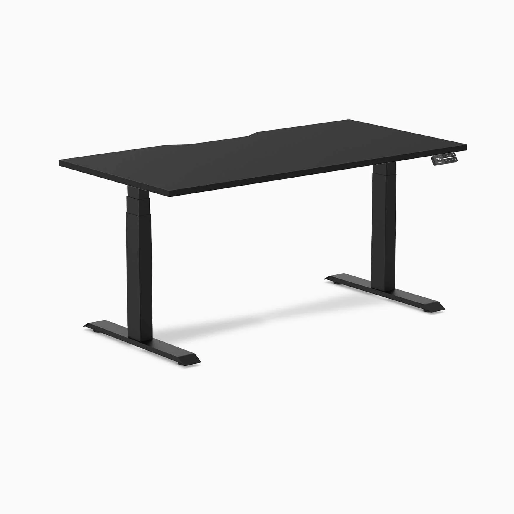 Almost Perfect Desky Dual Scalloped Melamine Sit Stand Desk - Image 45