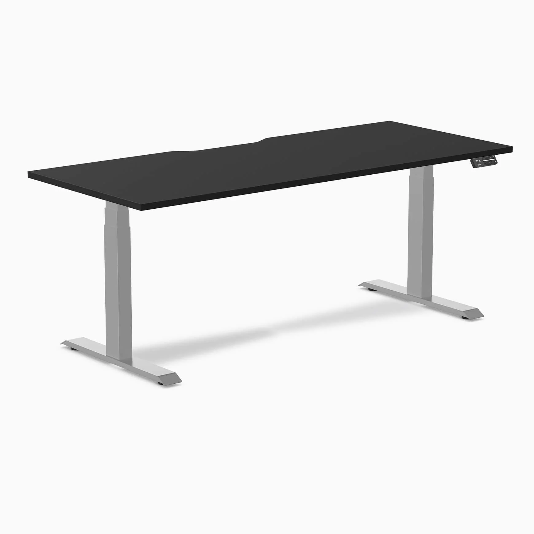 Almost Perfect Desky Dual Scalloped Melamine Sit Stand Desk - Image 50