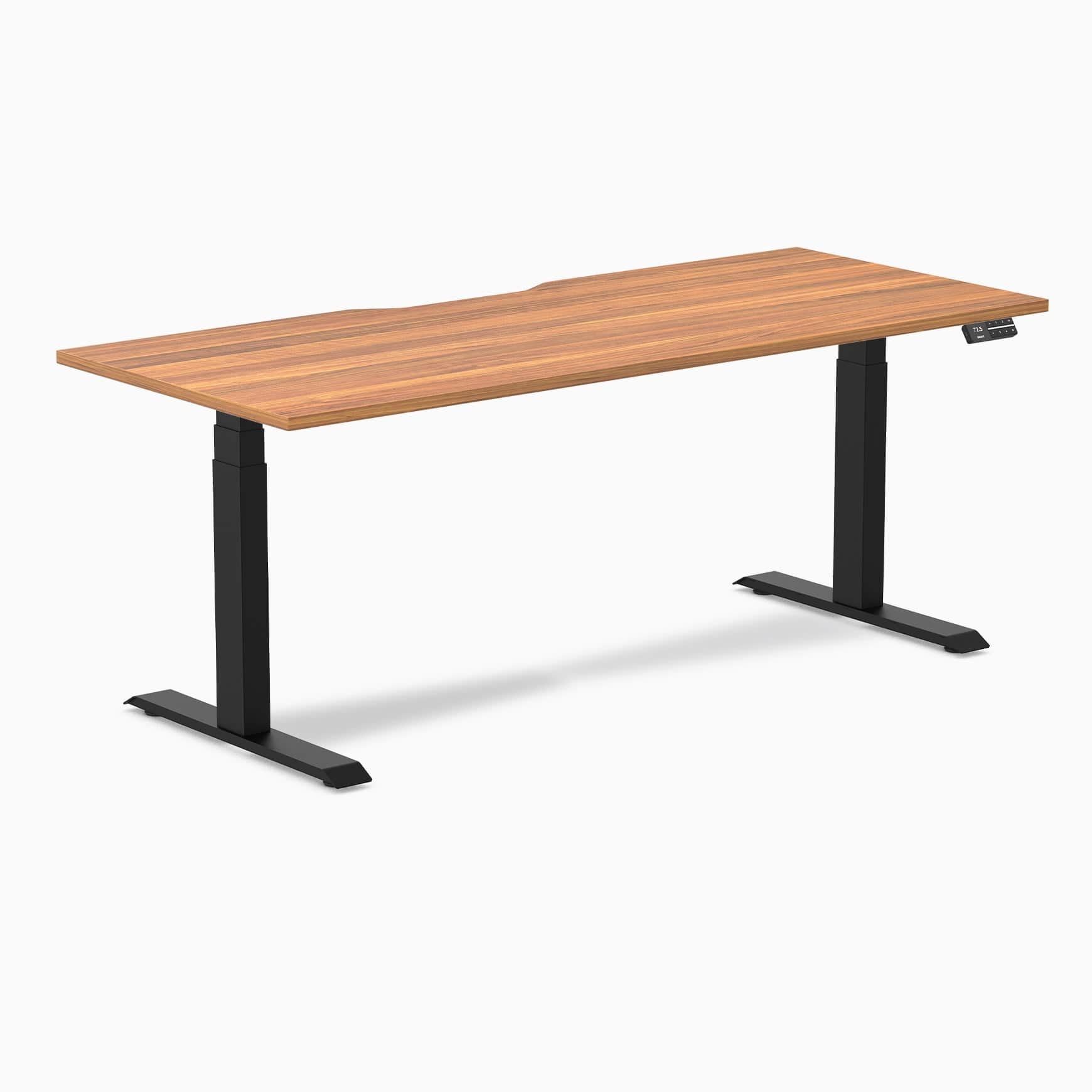 Almost Perfect Desky Dual Scalloped Melamine Sit Stand Desk - Image 66