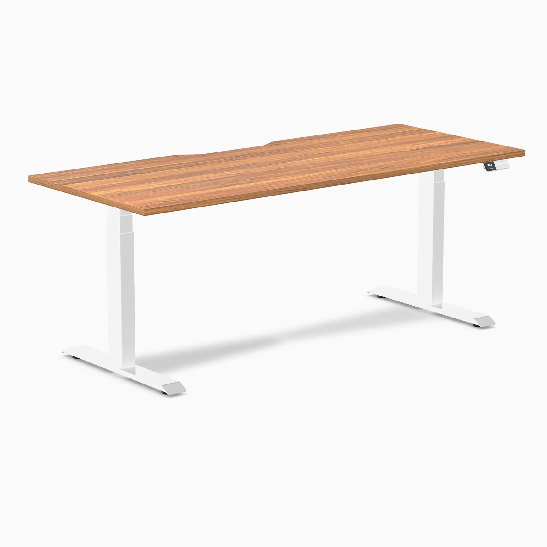 Almost Perfect Desky Dual Scalloped Melamine Sit Stand Desk - Image 67