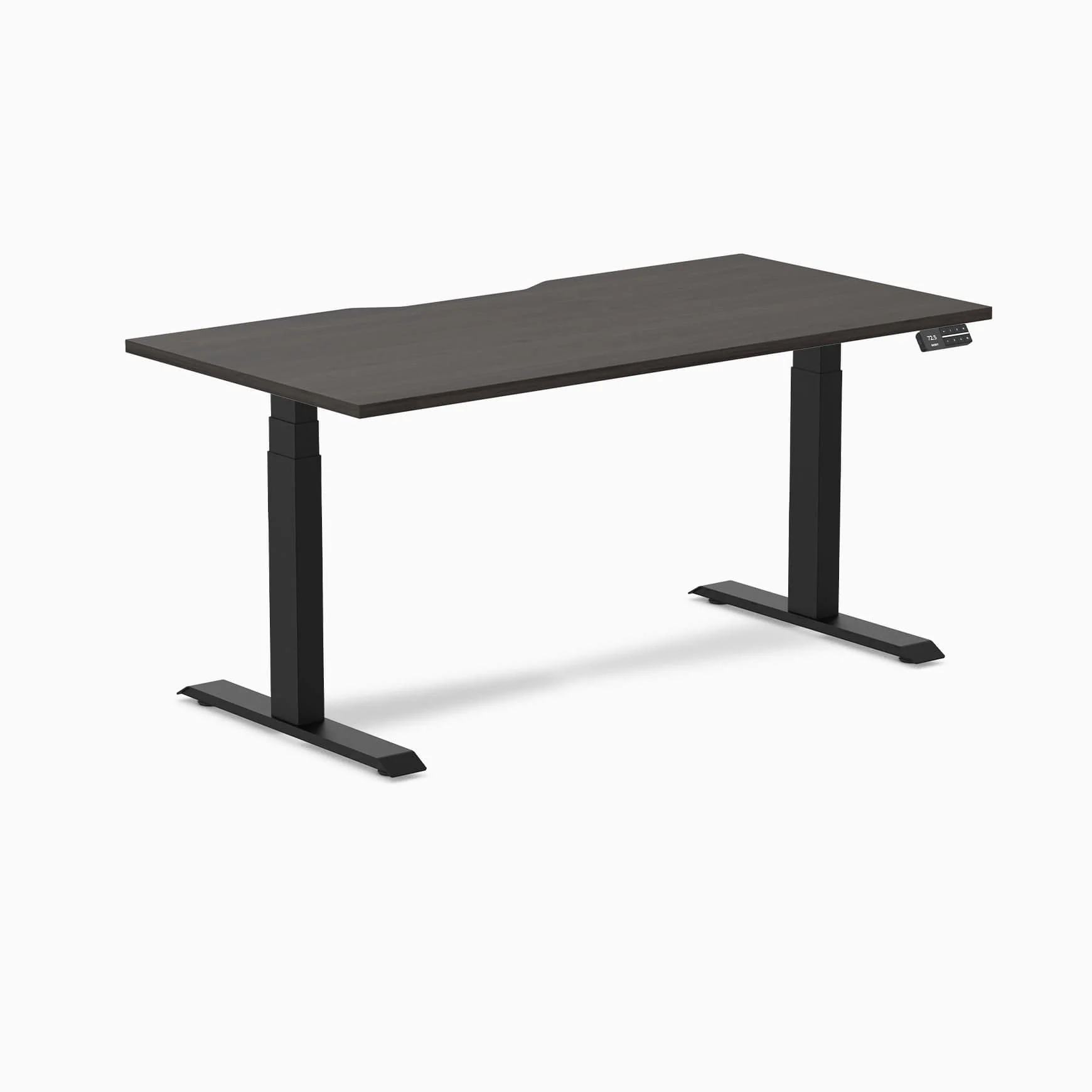 Almost Perfect Desky Dual Scalloped Melamine Sit Stand Desk - Image 81