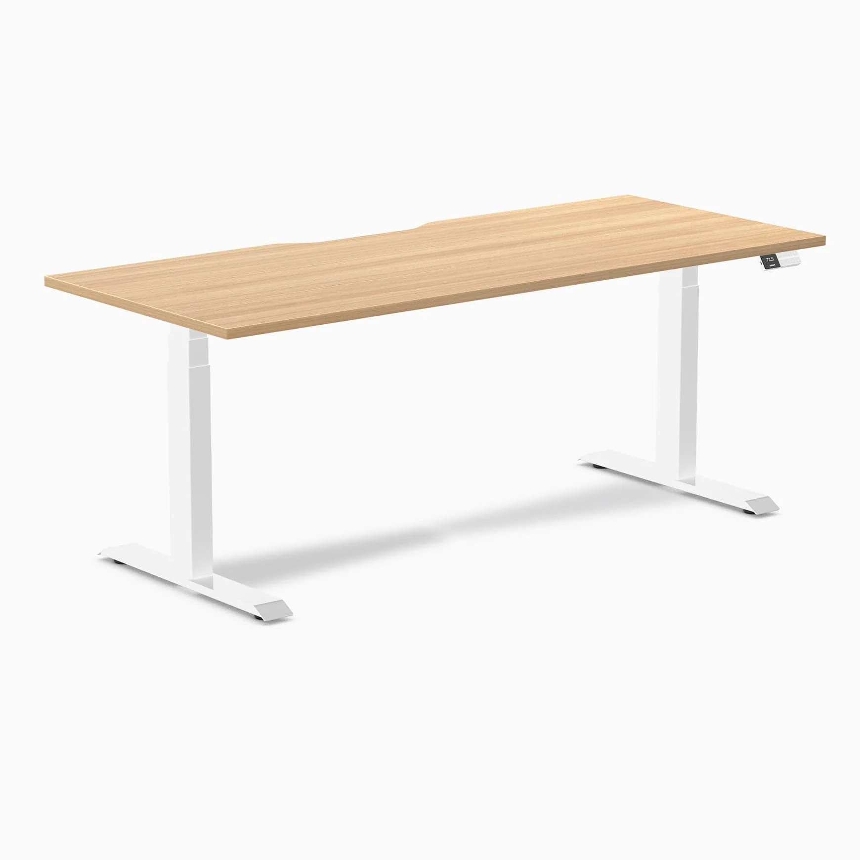 Almost Perfect Desky Dual Scalloped Melamine Sit Stand Desk - Image 94