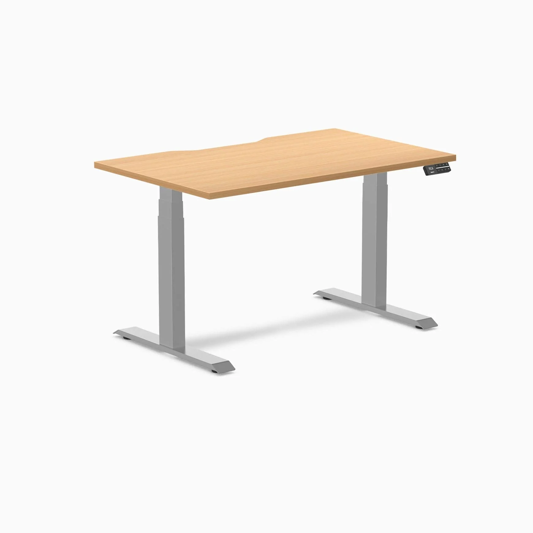 Almost Perfect Desky Dual Scalloped Melamine Sit Stand Desk - Image 98