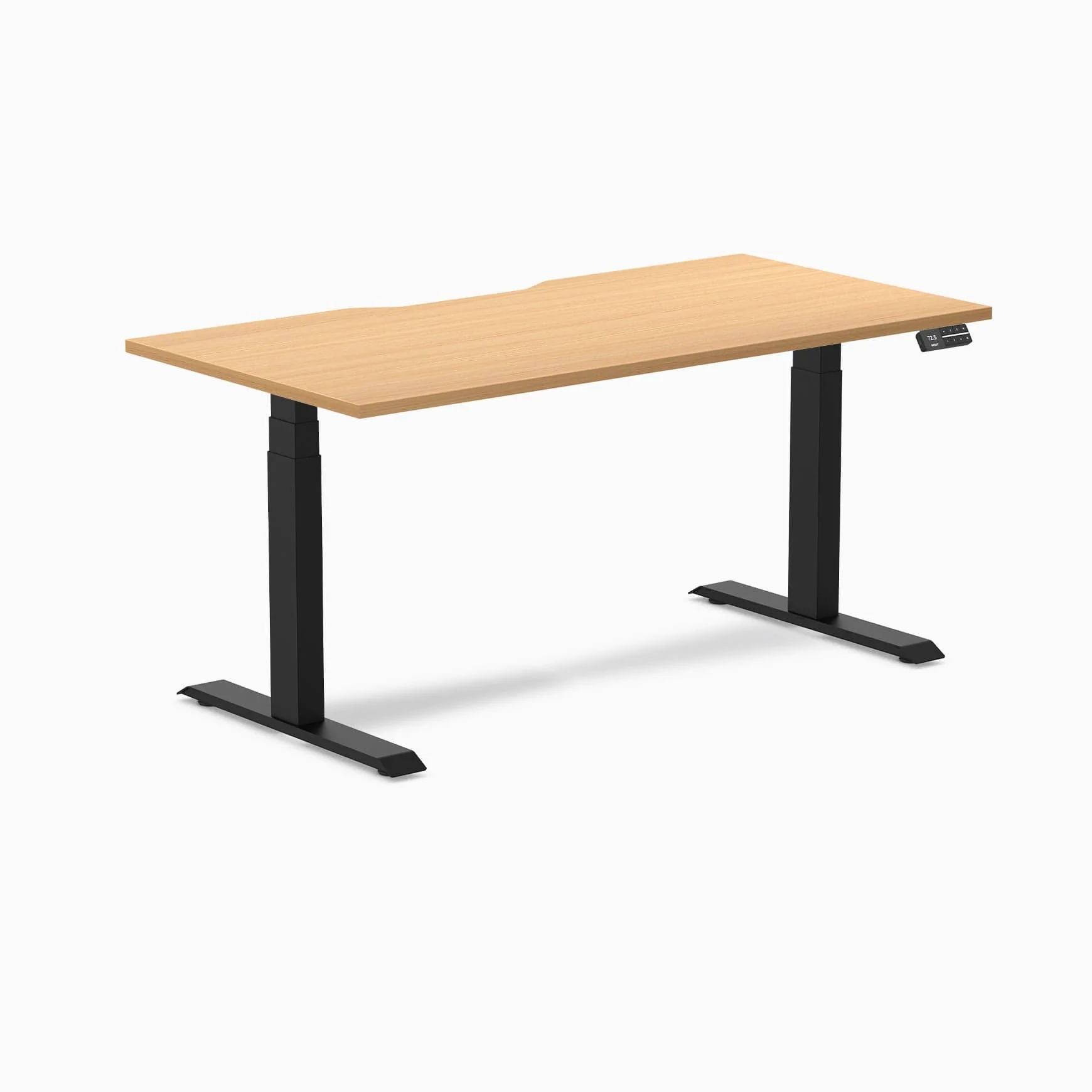 Almost Perfect Desky Dual Scalloped Melamine Sit Stand Desk - Image 99