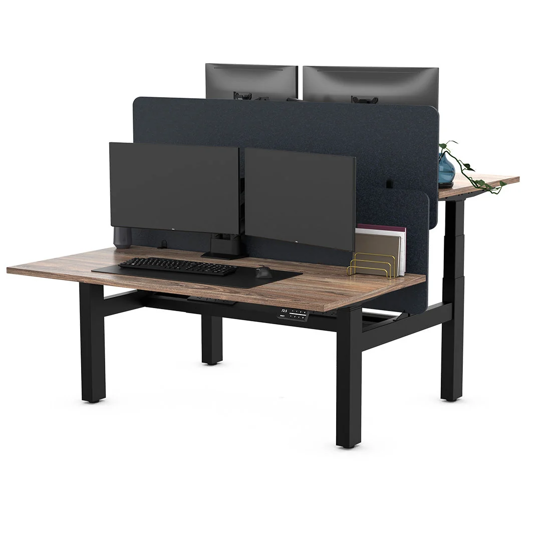 Desky Back to Back Sit Stand Workstation Frame - Image 3