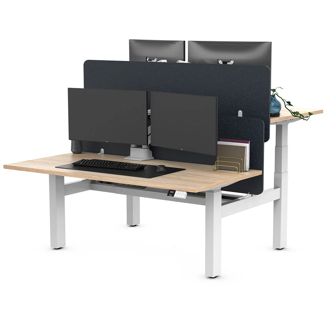 Desky Back to Back Sit Stand Workstation Frame - Image 5