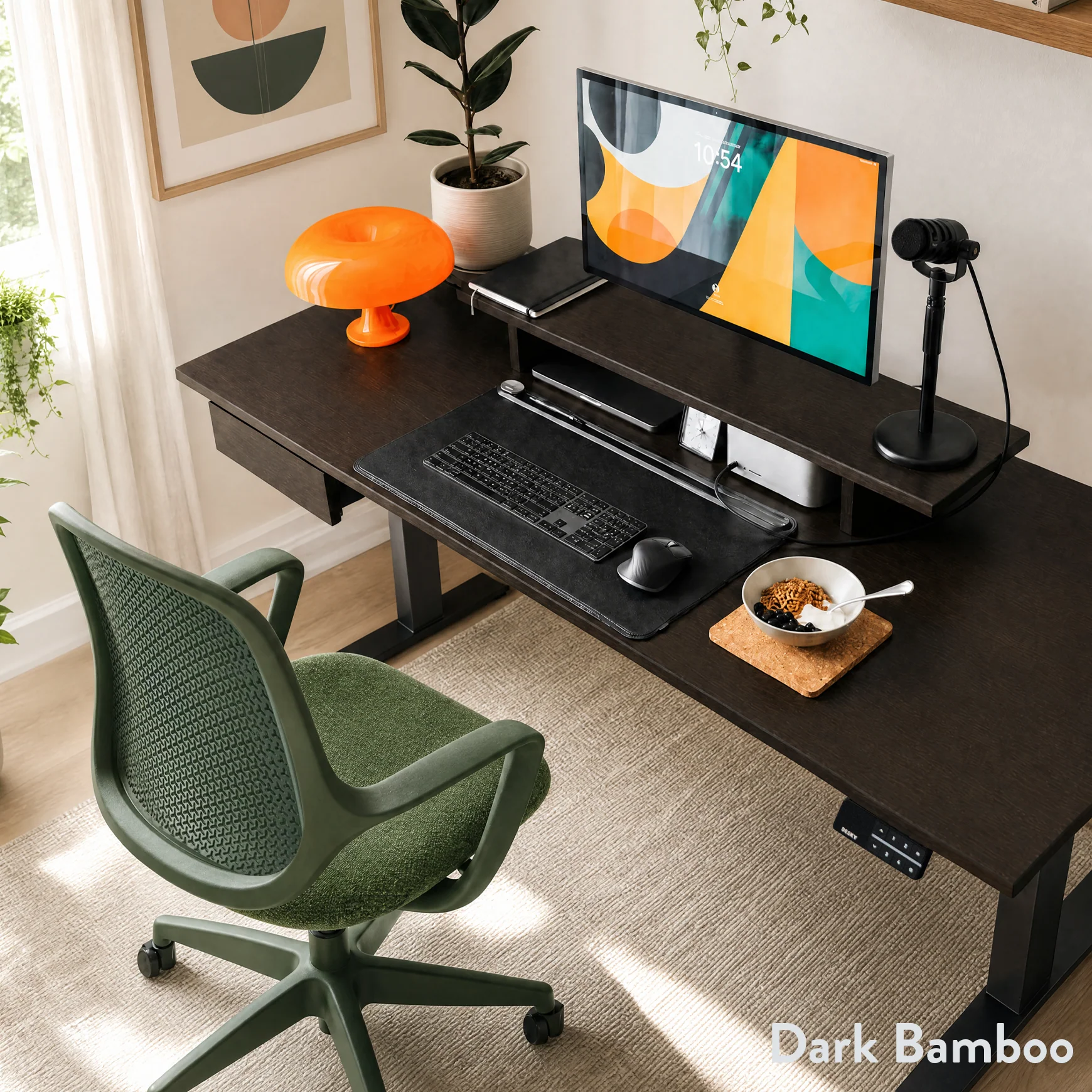 Desky Dual Bamboo Sit Stand Desk - Image 5