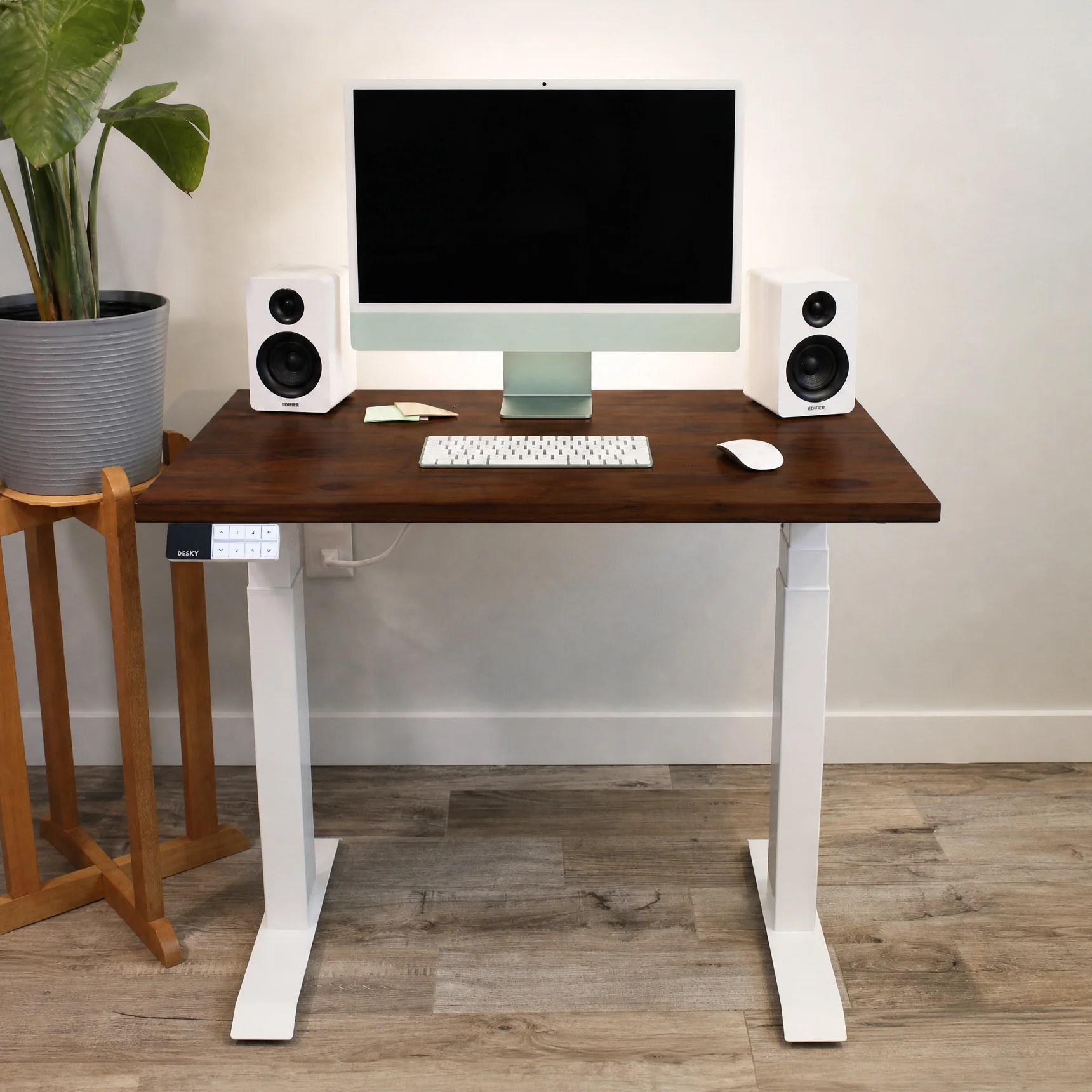 Desky Dual Mini Softwood Sit Stand Desk - Image 4