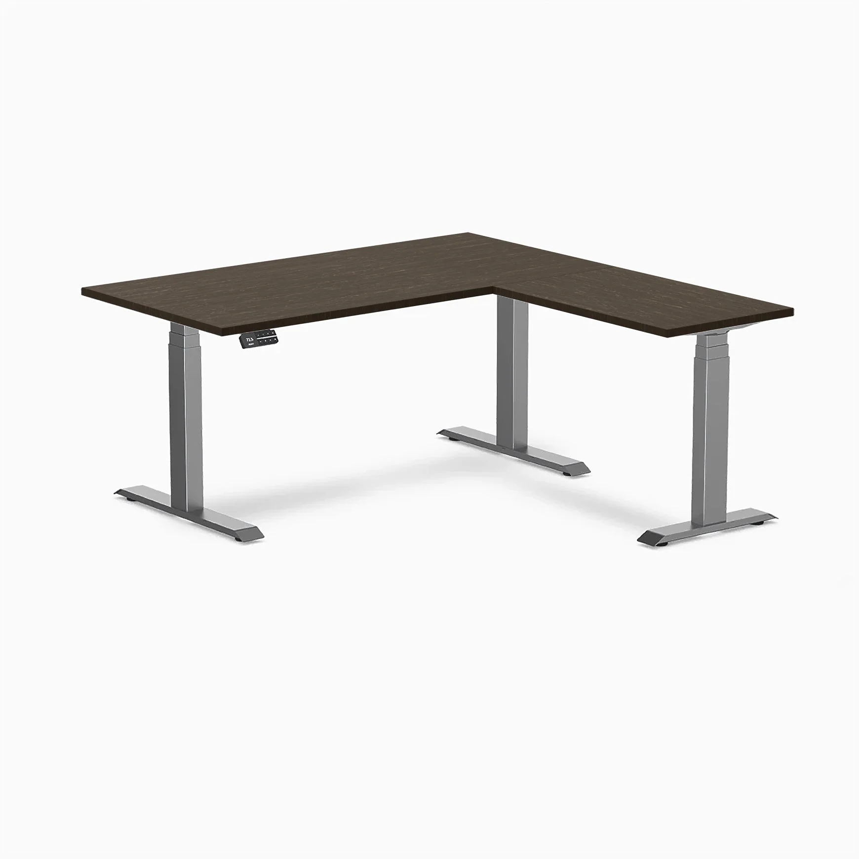 Desky Bamboo L-Shape Sit Stand Desk - Image 12
