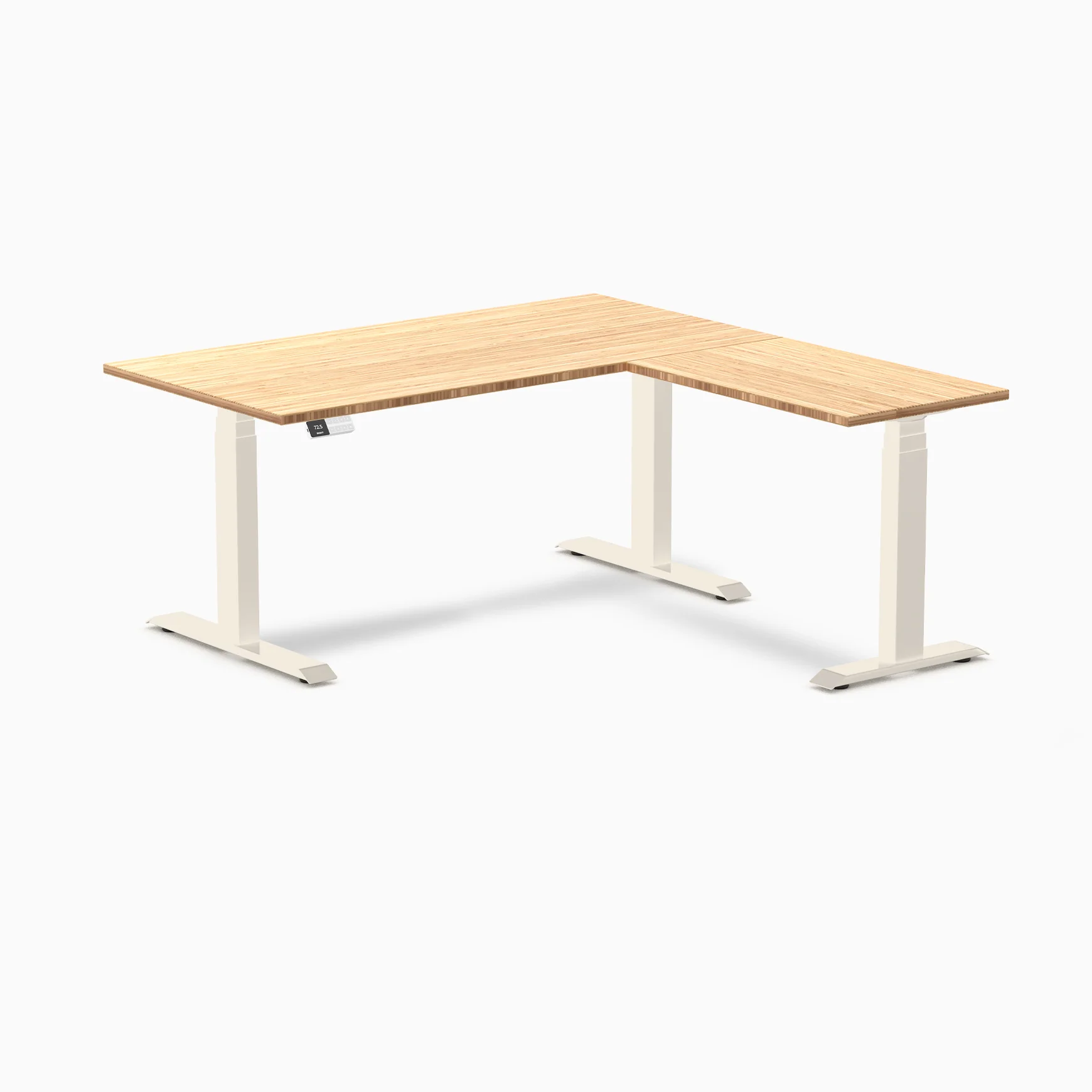 Desky Bamboo L-Shape Sit Stand Desk - Image 16